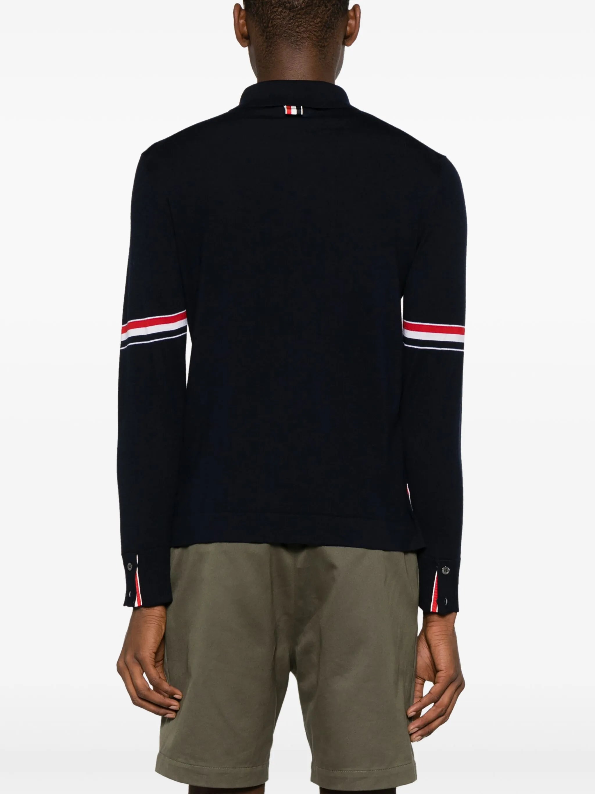 RWB stripe wool cardigan