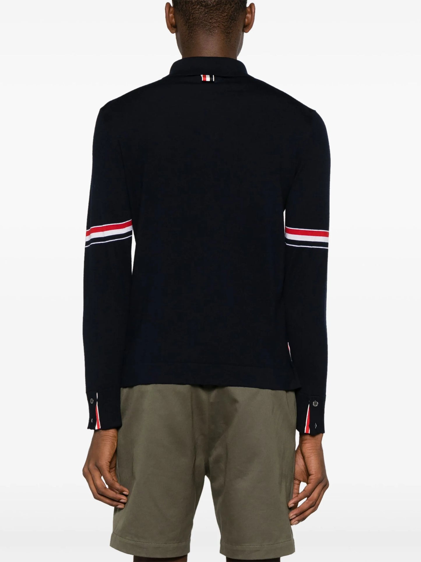 RWB stripe wool cardigan