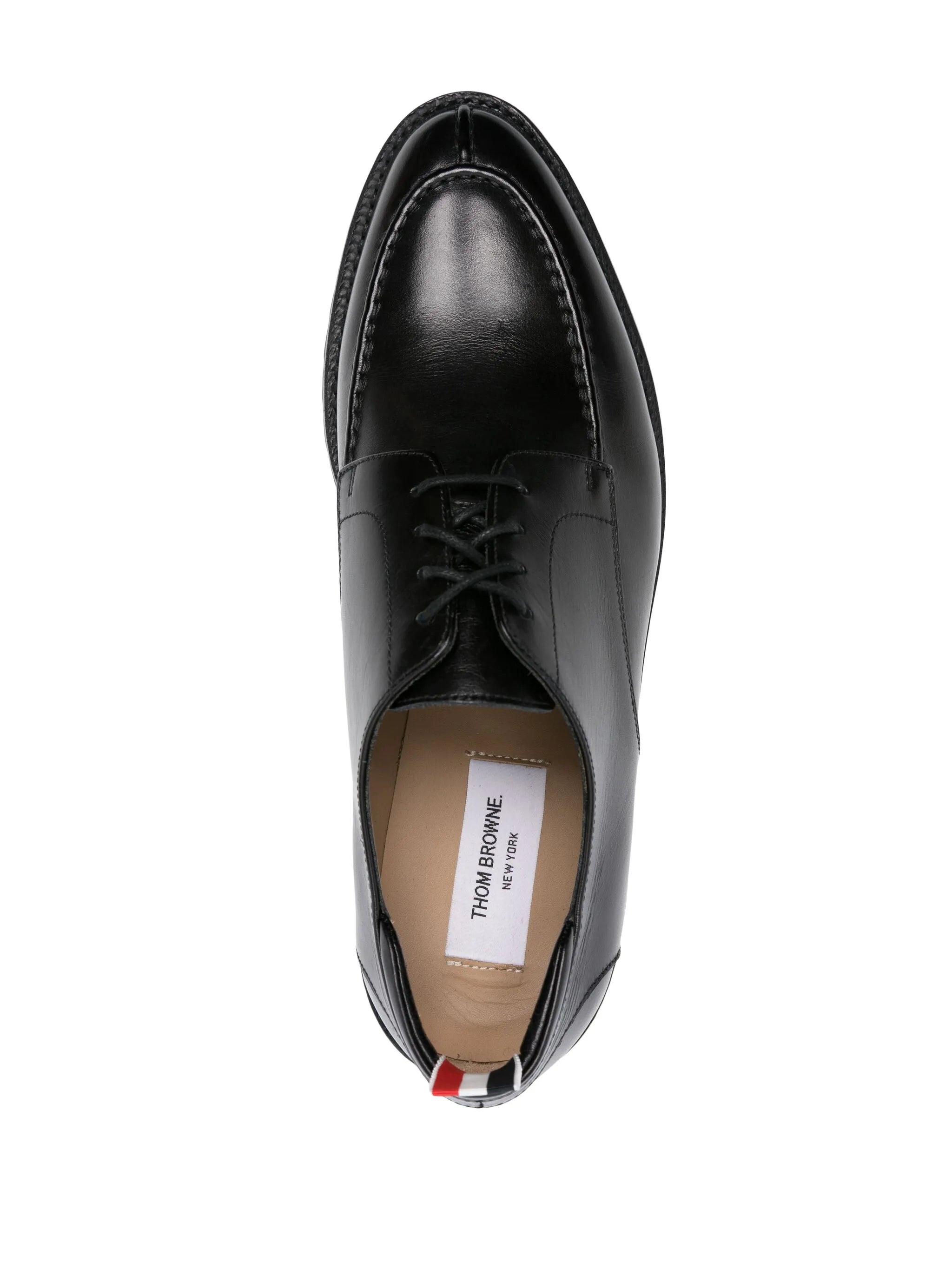 almond-toe leather derby shoes