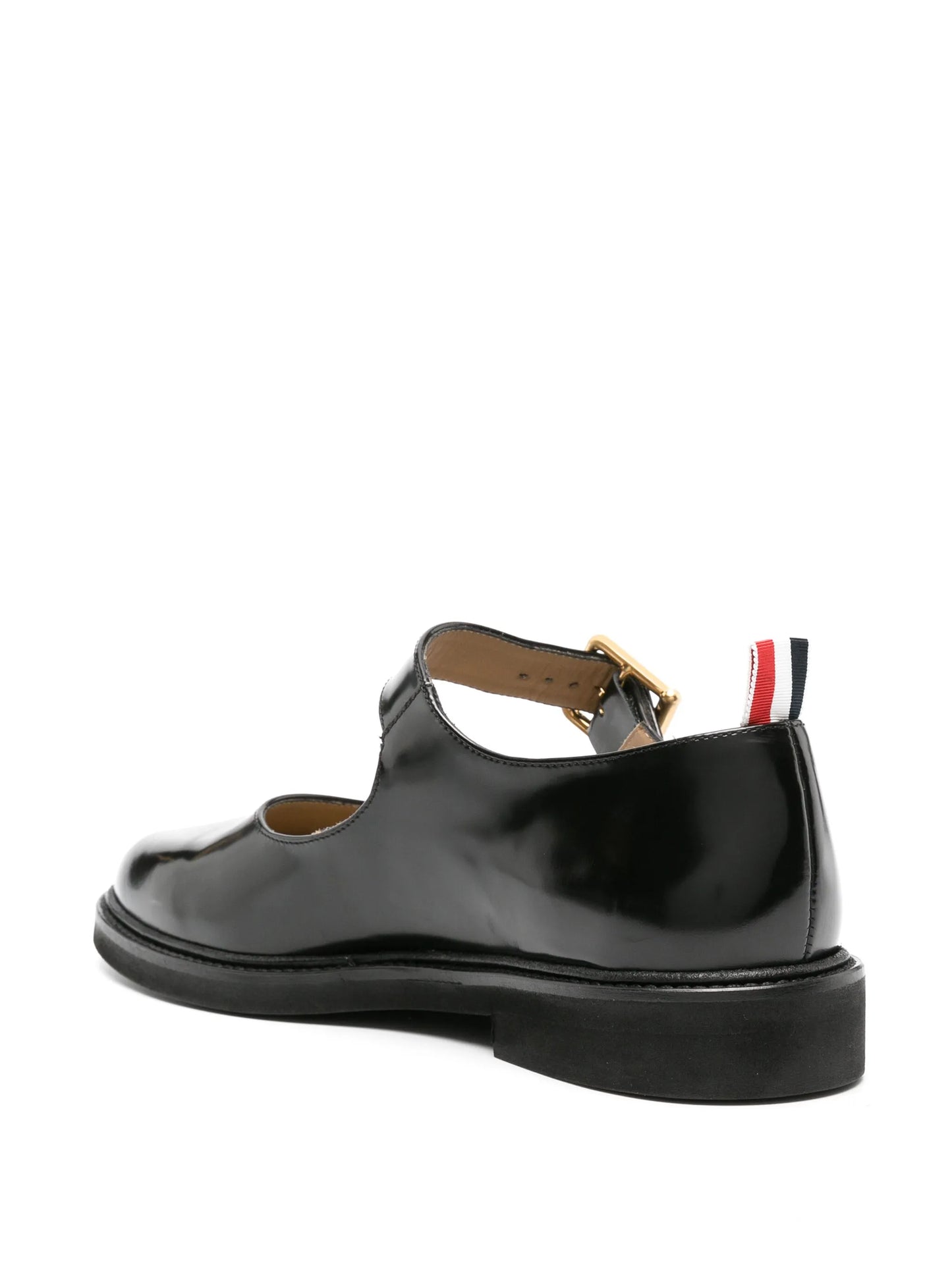 grosgrain-tab leather loafers