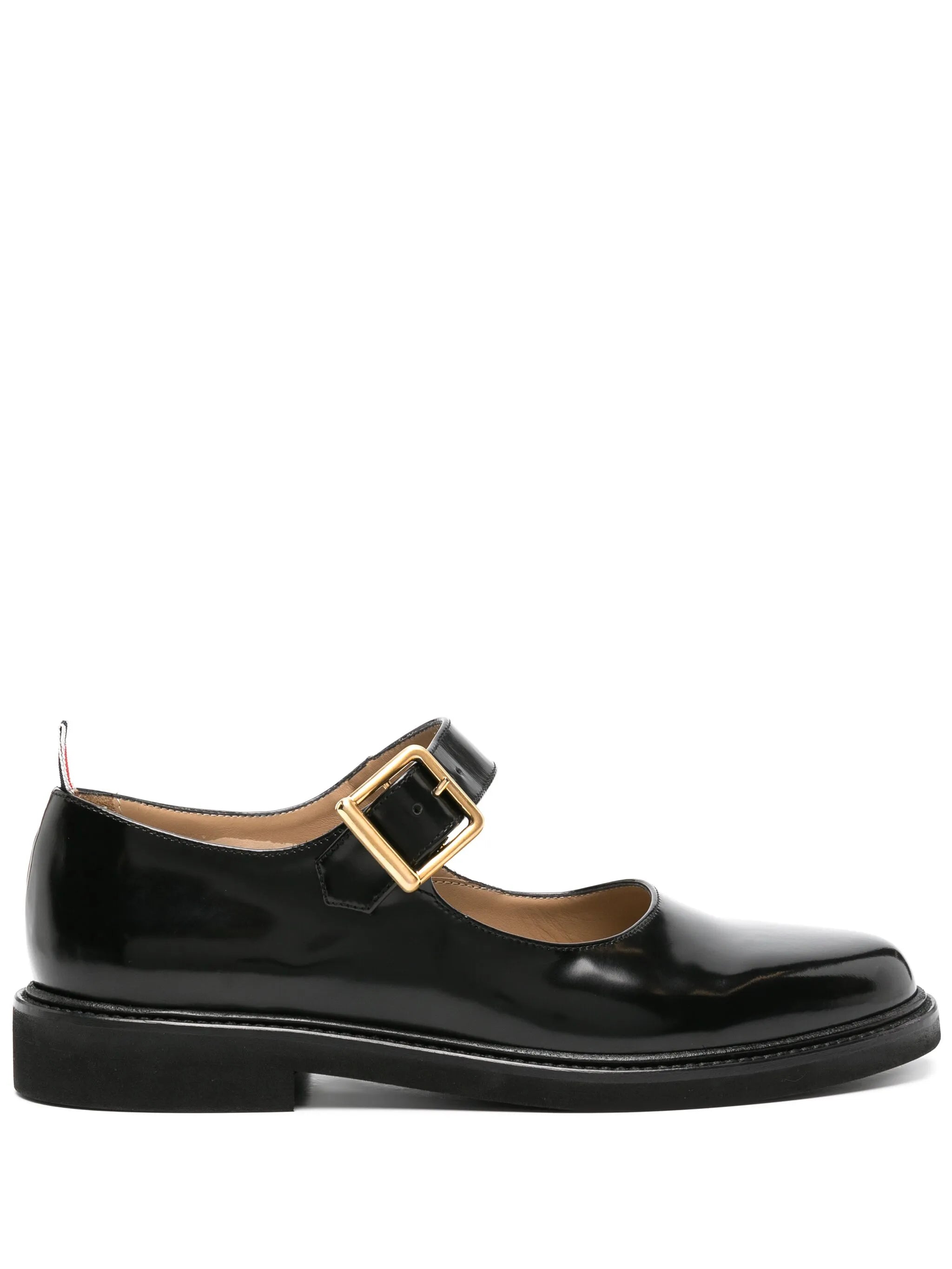 grosgrain-tab leather loafers