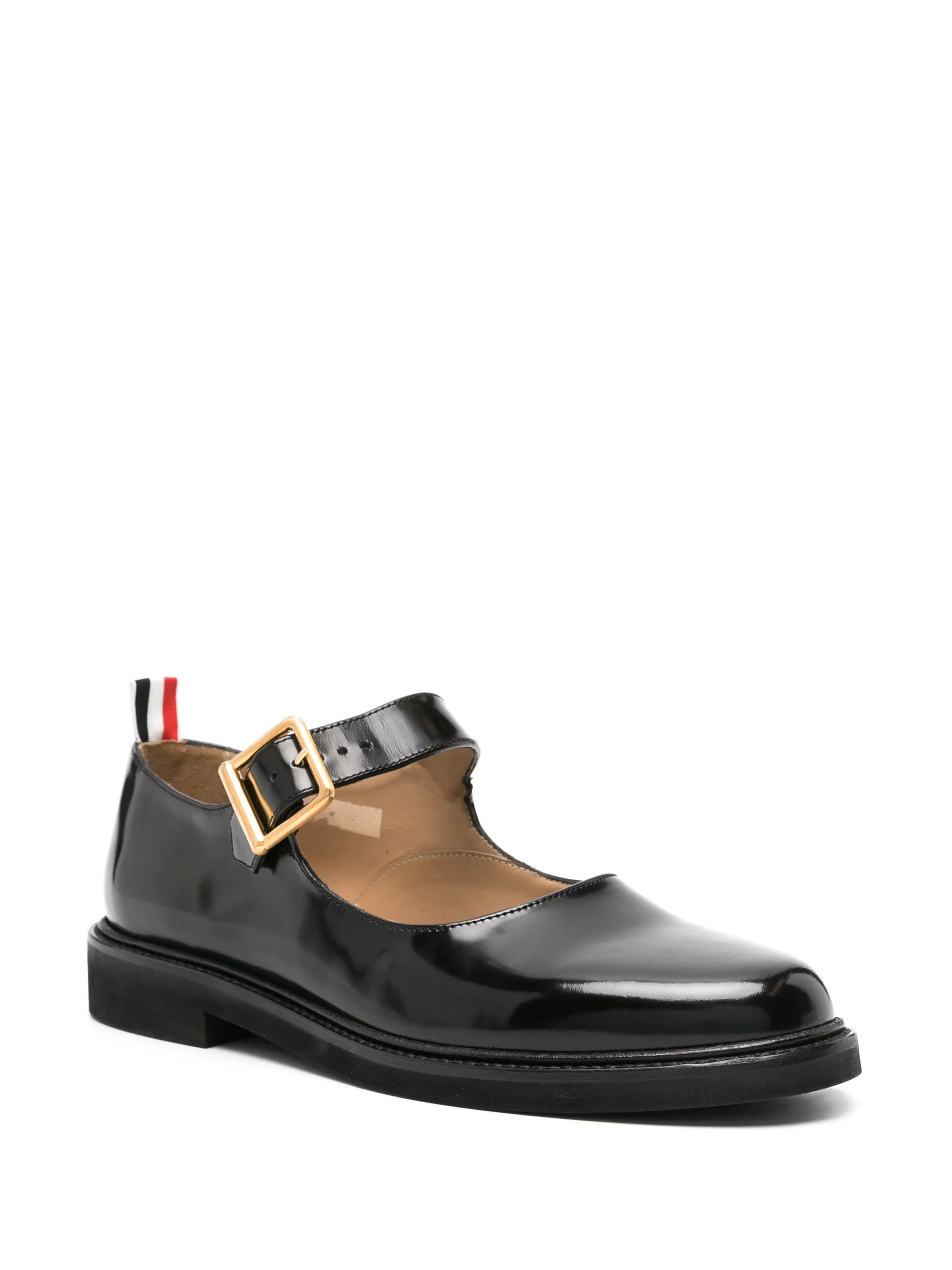 grosgrain-tab leather loafers