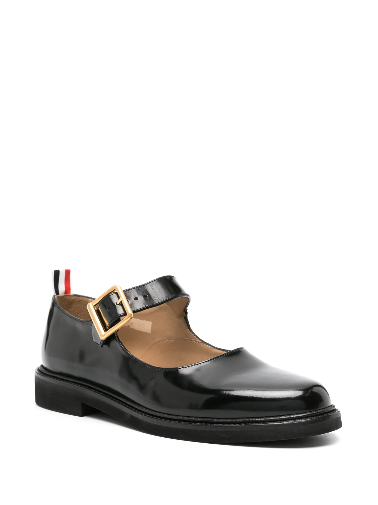 grosgrain-tab leather loafers