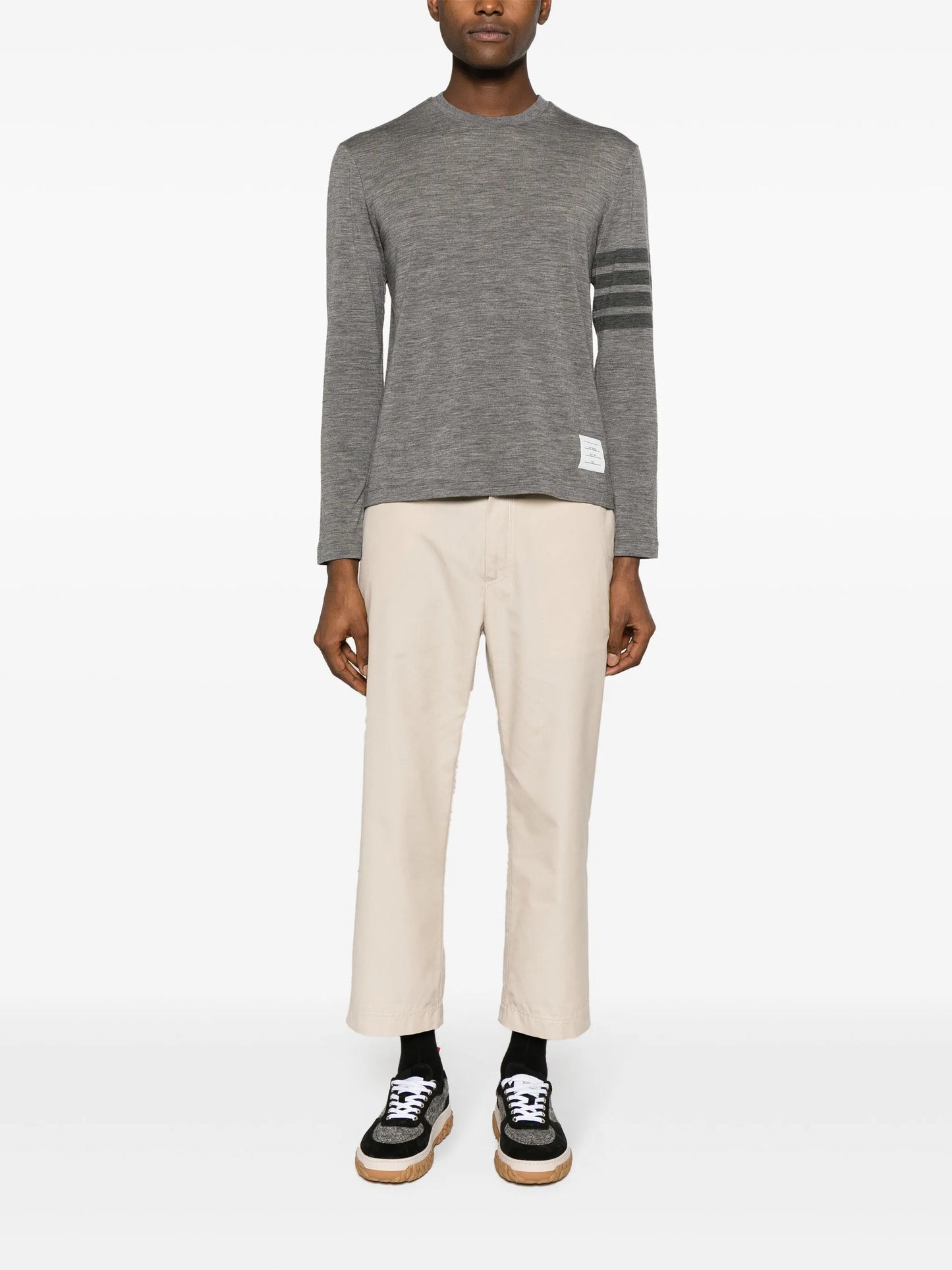 4-Bar stretch-wool T-shirt