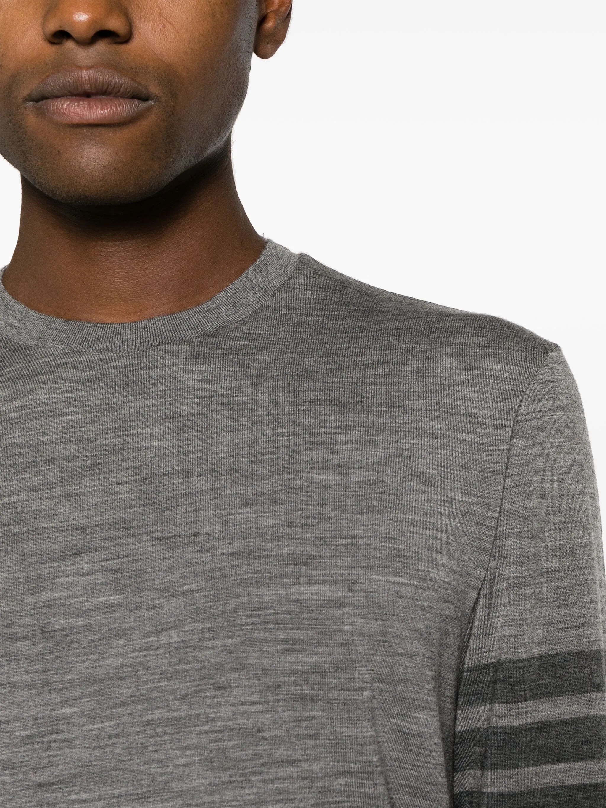 4-Bar stretch-wool T-shirt