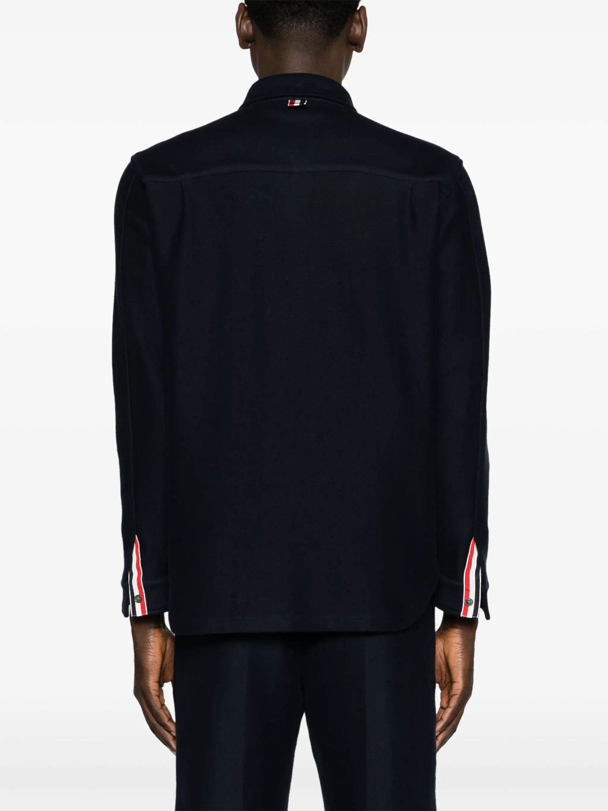 RWB-stripe cotton shirt jacket