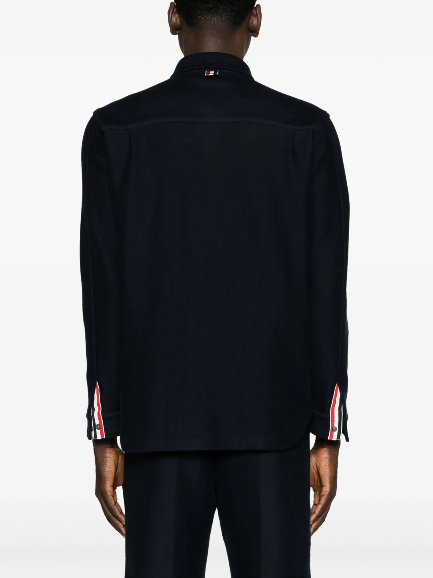 RWB-stripe cotton shirt jacket