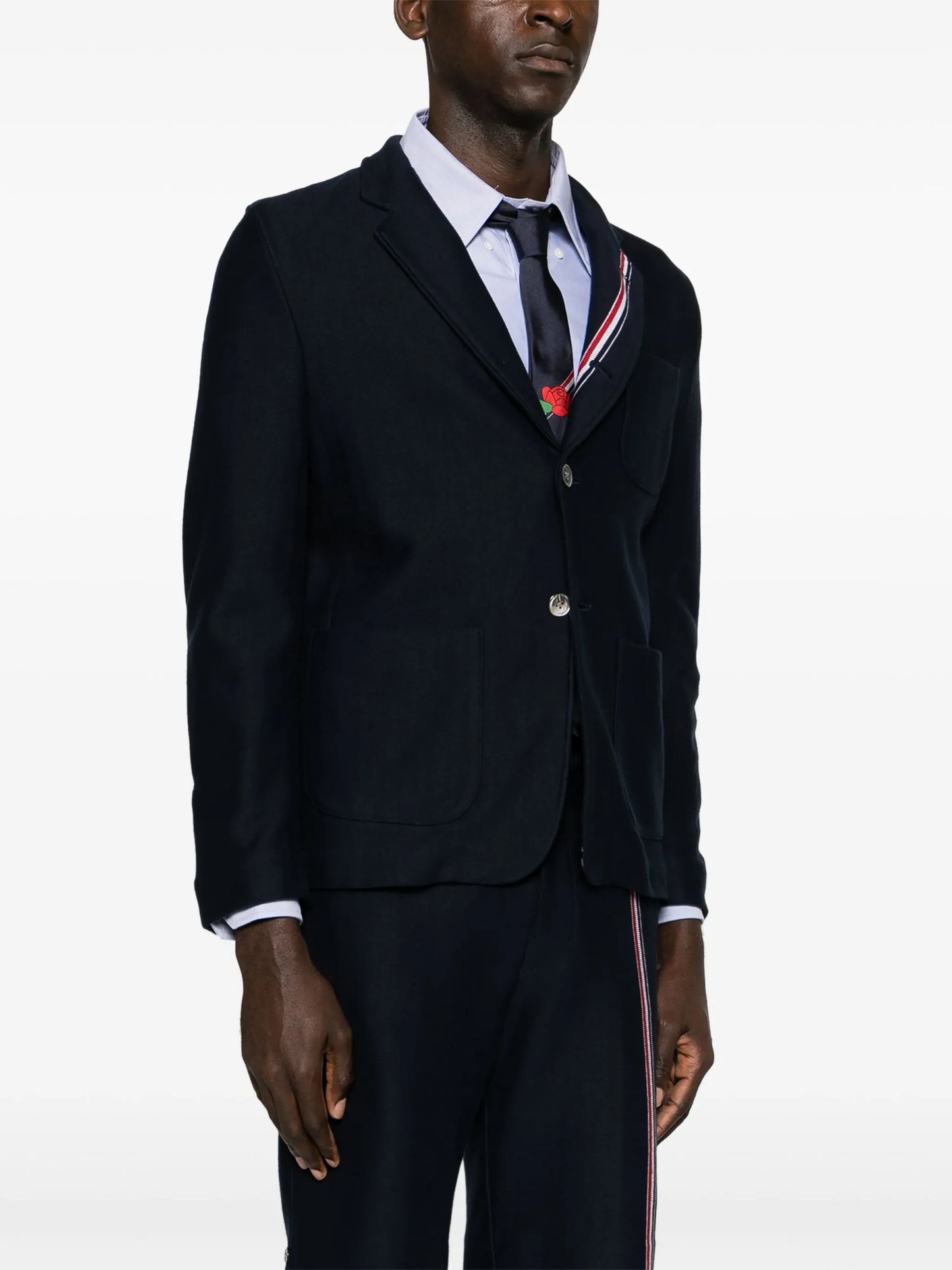 RWB-stripe cotton blazer