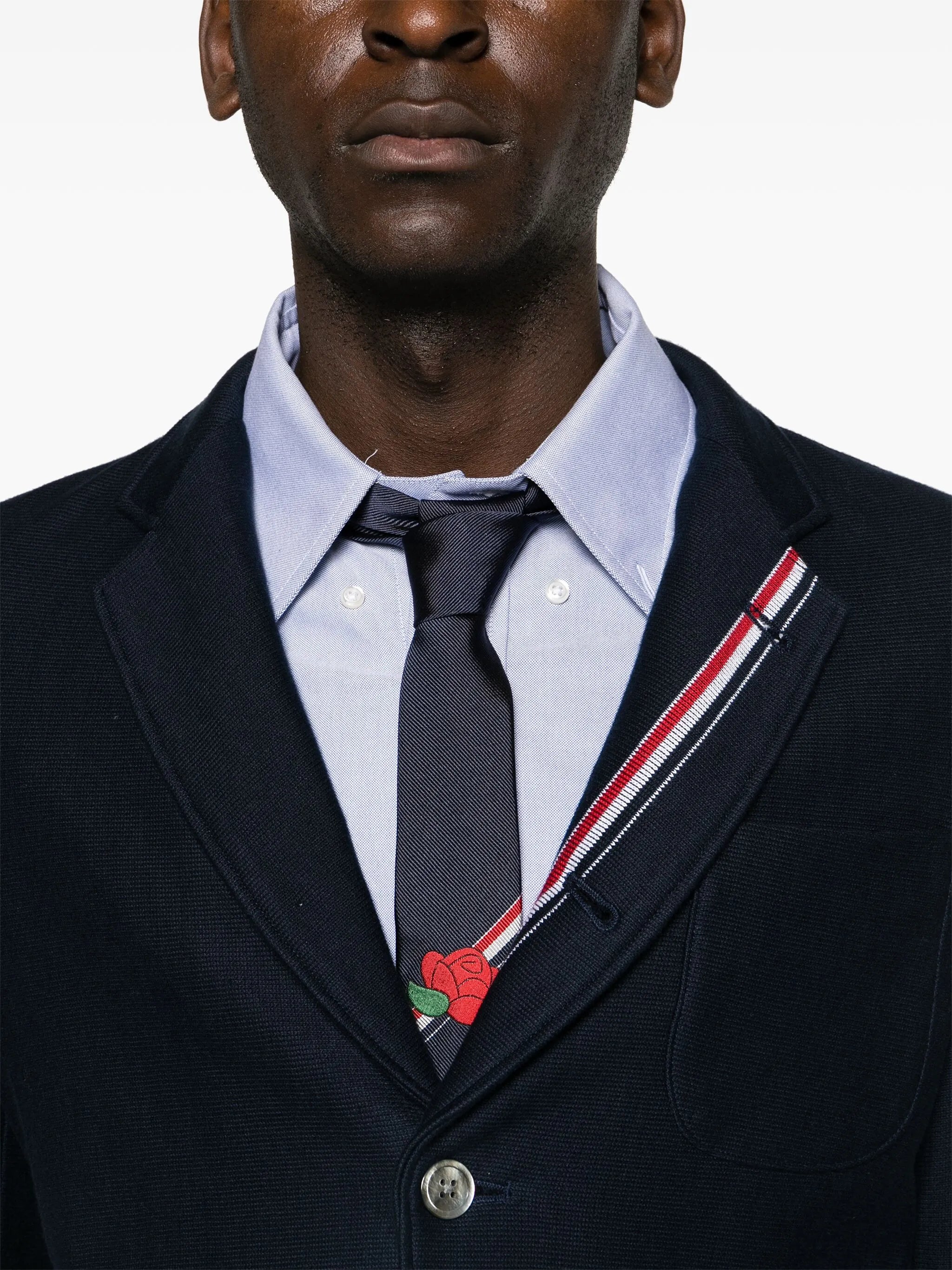 RWB-stripe cotton blazer