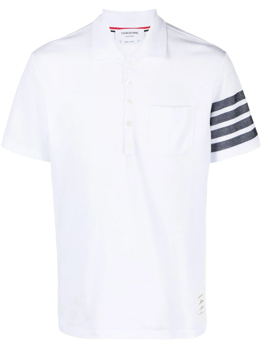 4-Bar cotton polo shirt