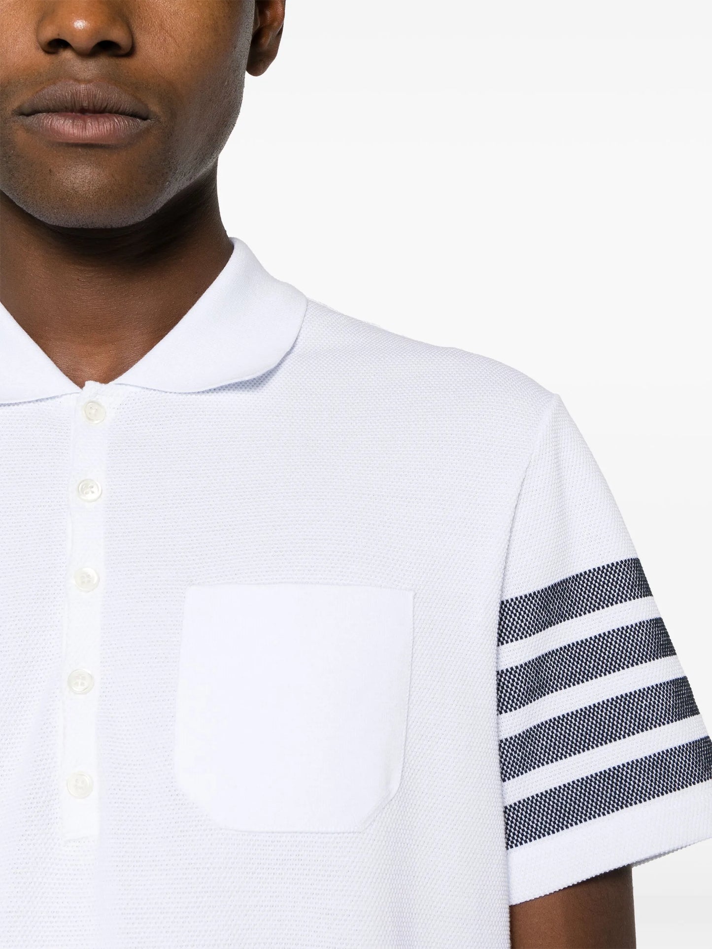 4-Bar cotton polo shirt