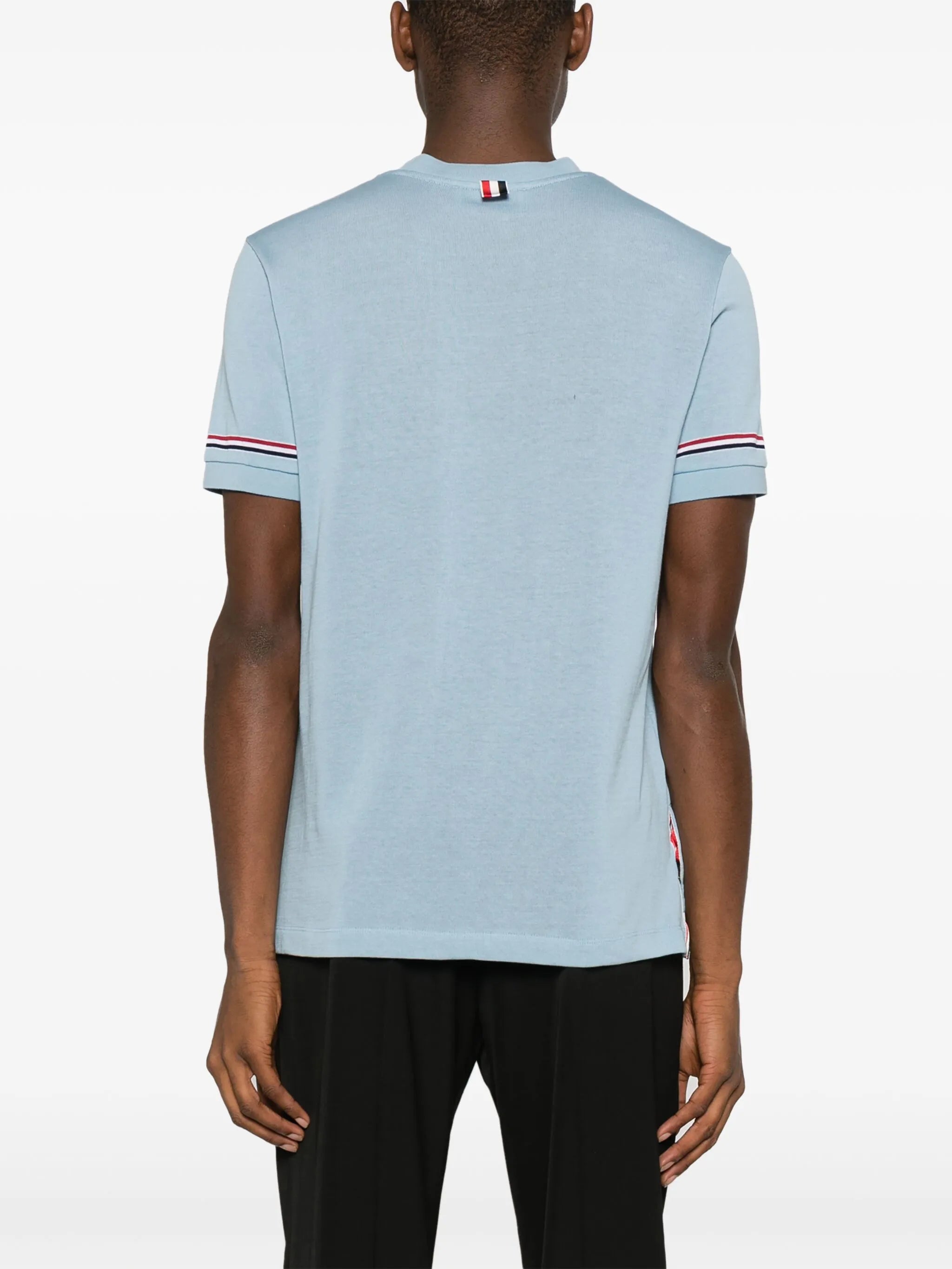 RWB-stripe cotton T-shirt