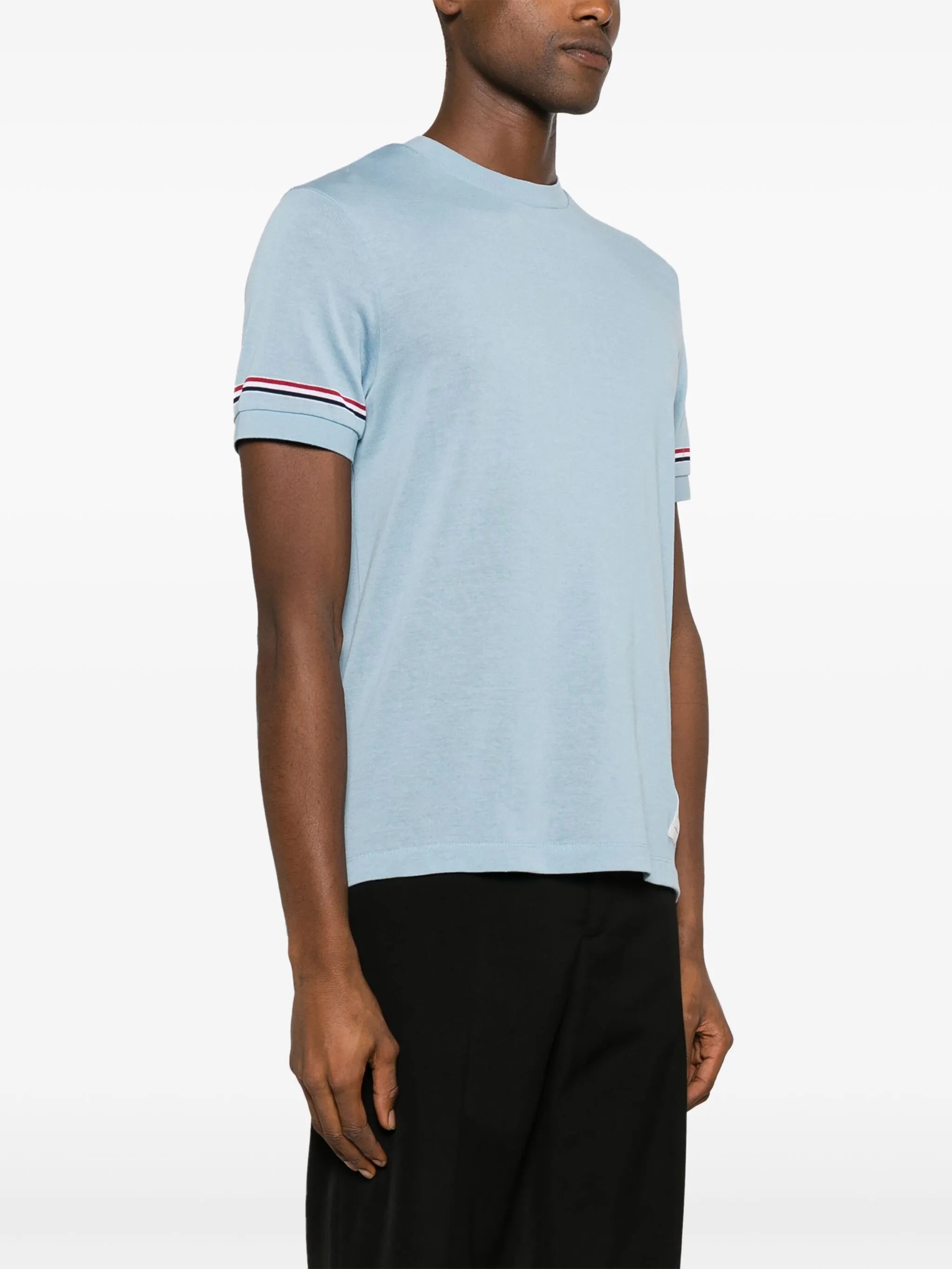 RWB-stripe cotton T-shirt