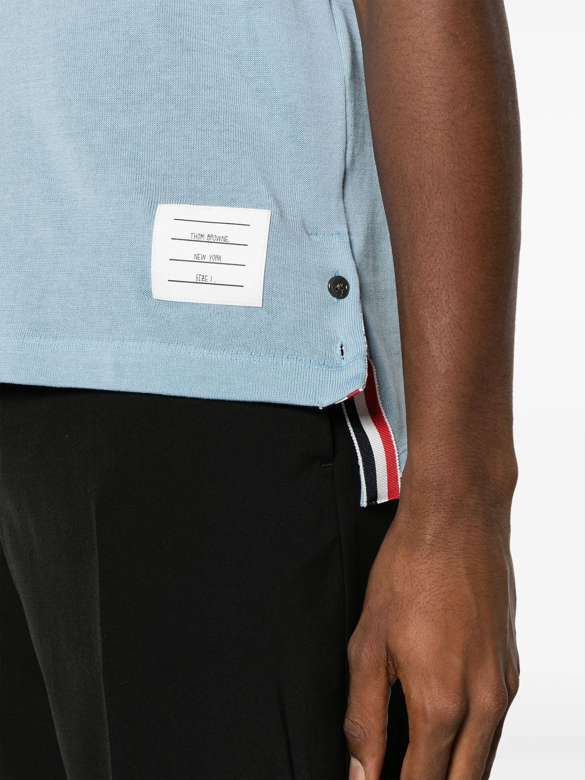 RWB-stripe cotton T-shirt
