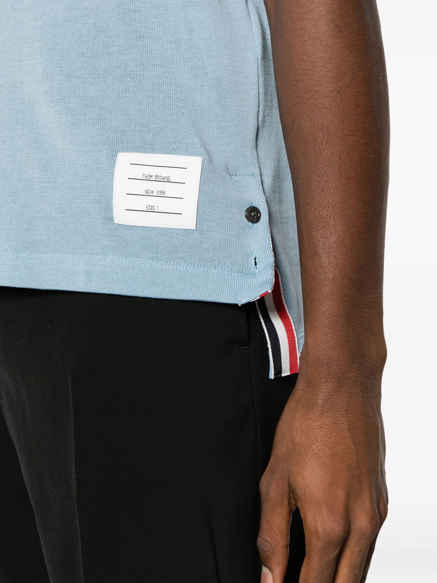 RWB-stripe cotton T-shirt