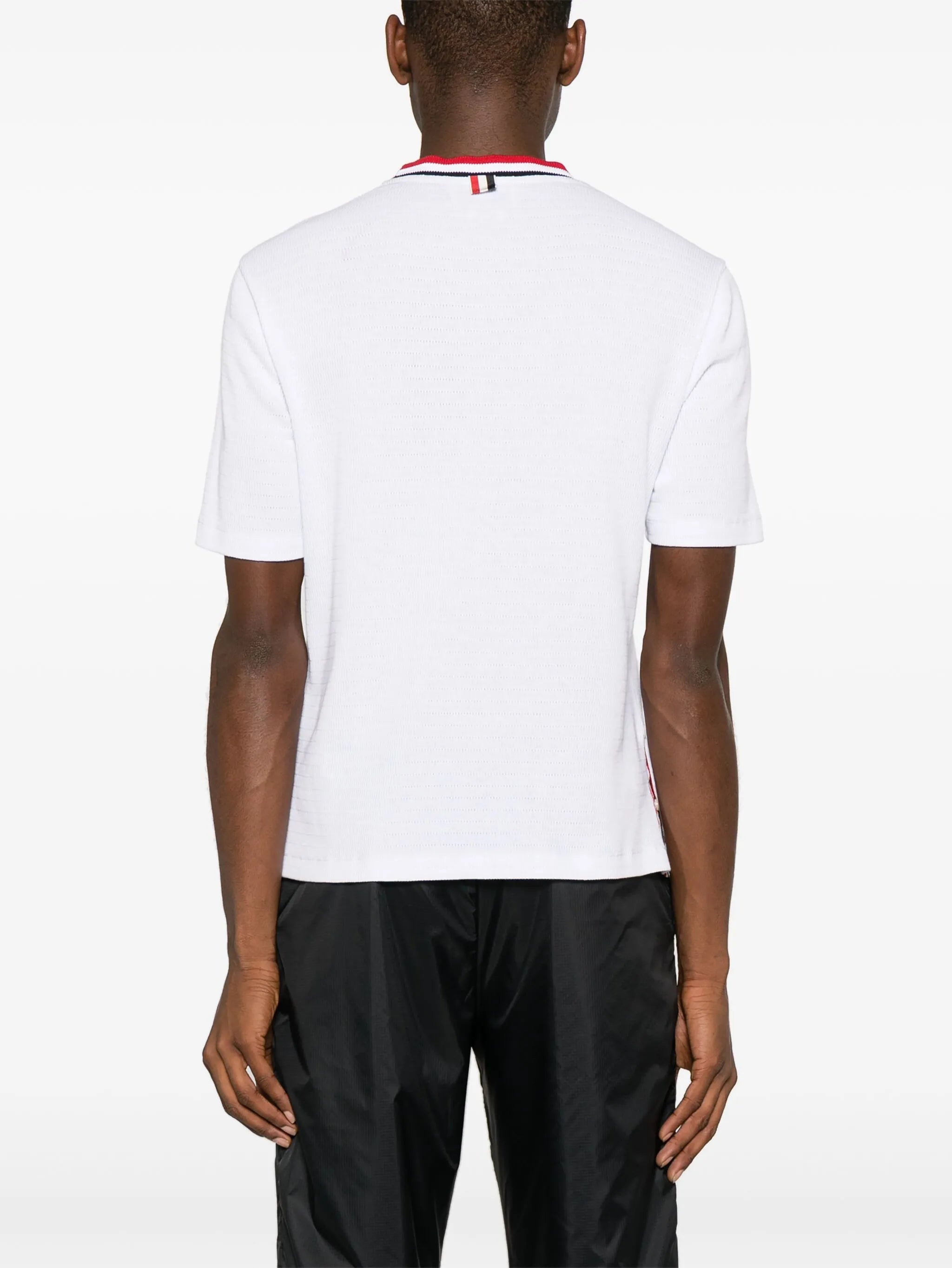 pointelle-knit cotton T-shirt