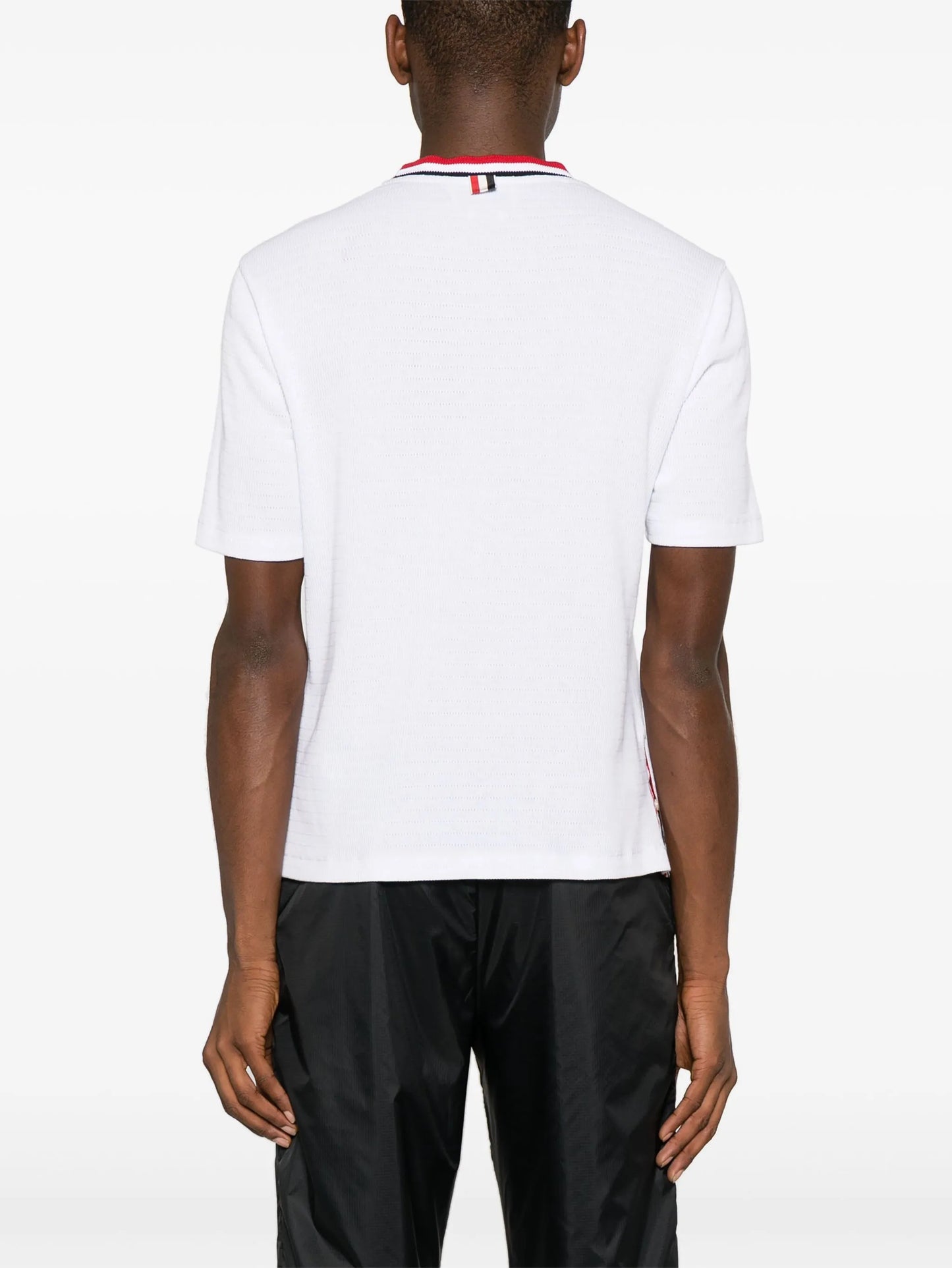 pointelle-knit cotton T-shirt