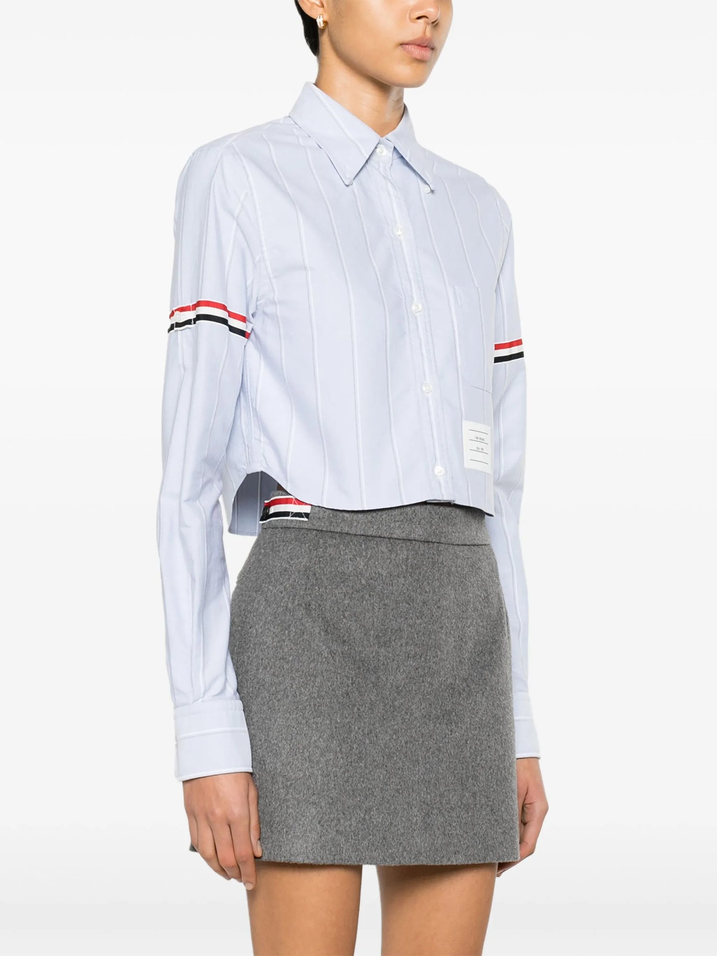 RWB-stripe cotton shirt