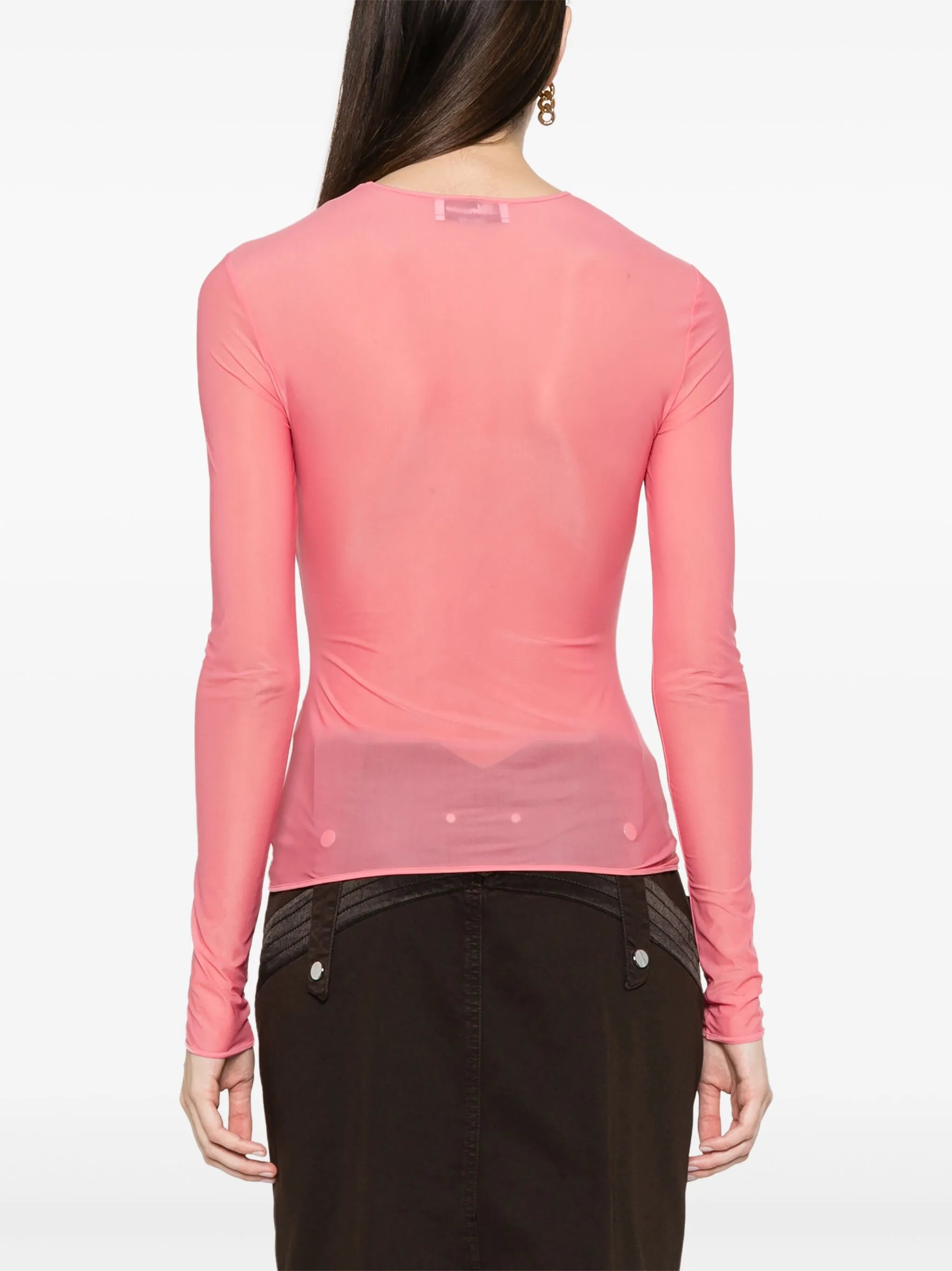 bow-detail jersey top