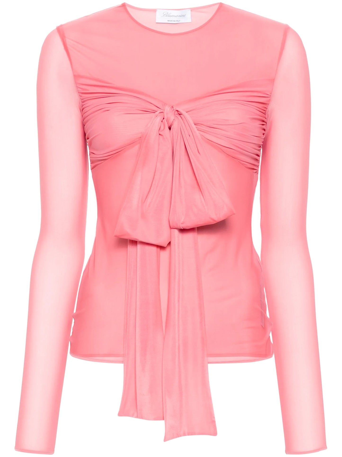 bow-detail jersey top