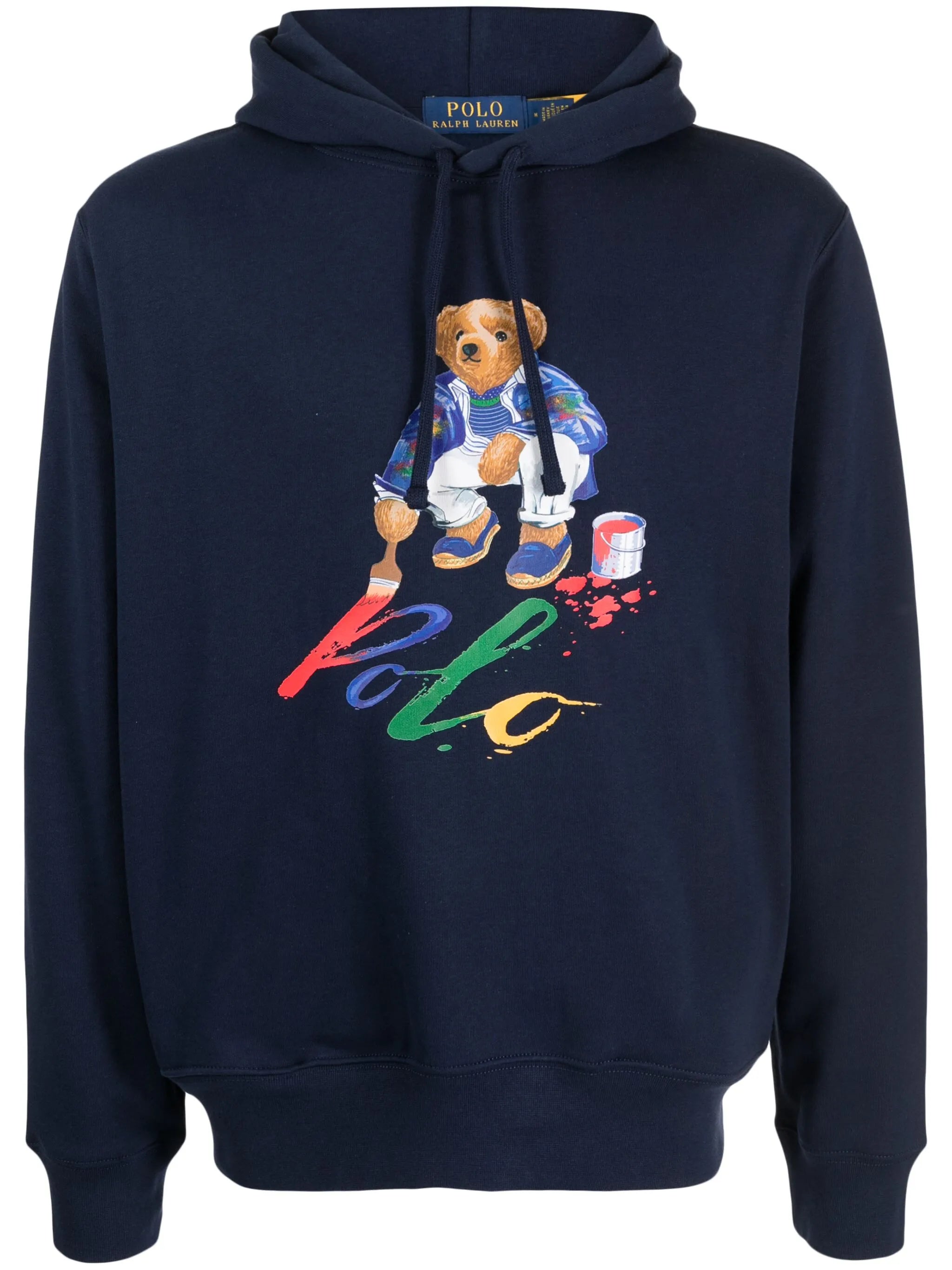 Polo Bear-print pullover hoodie