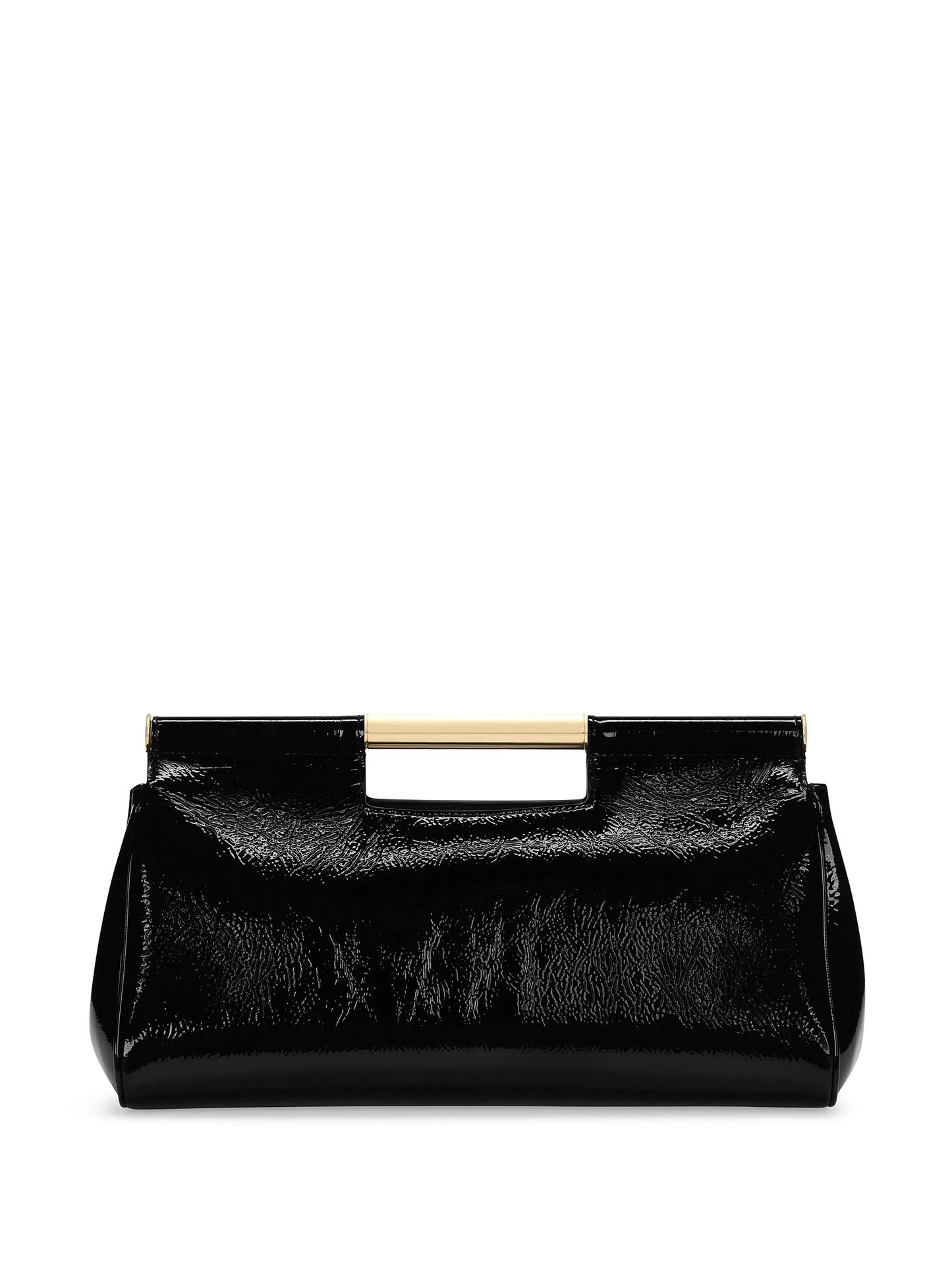 patent-leather clutch bag