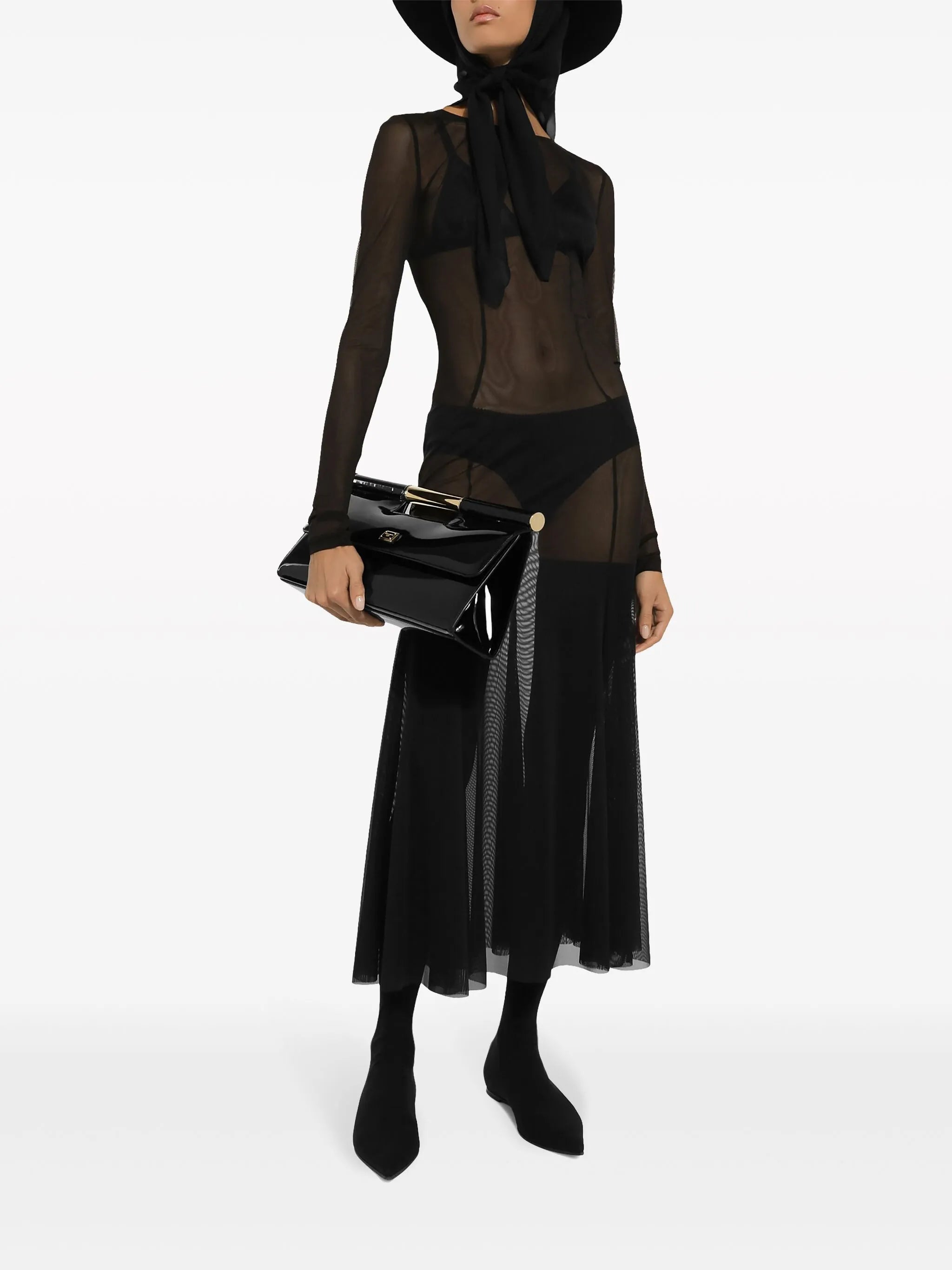 patent-leather clutch bag