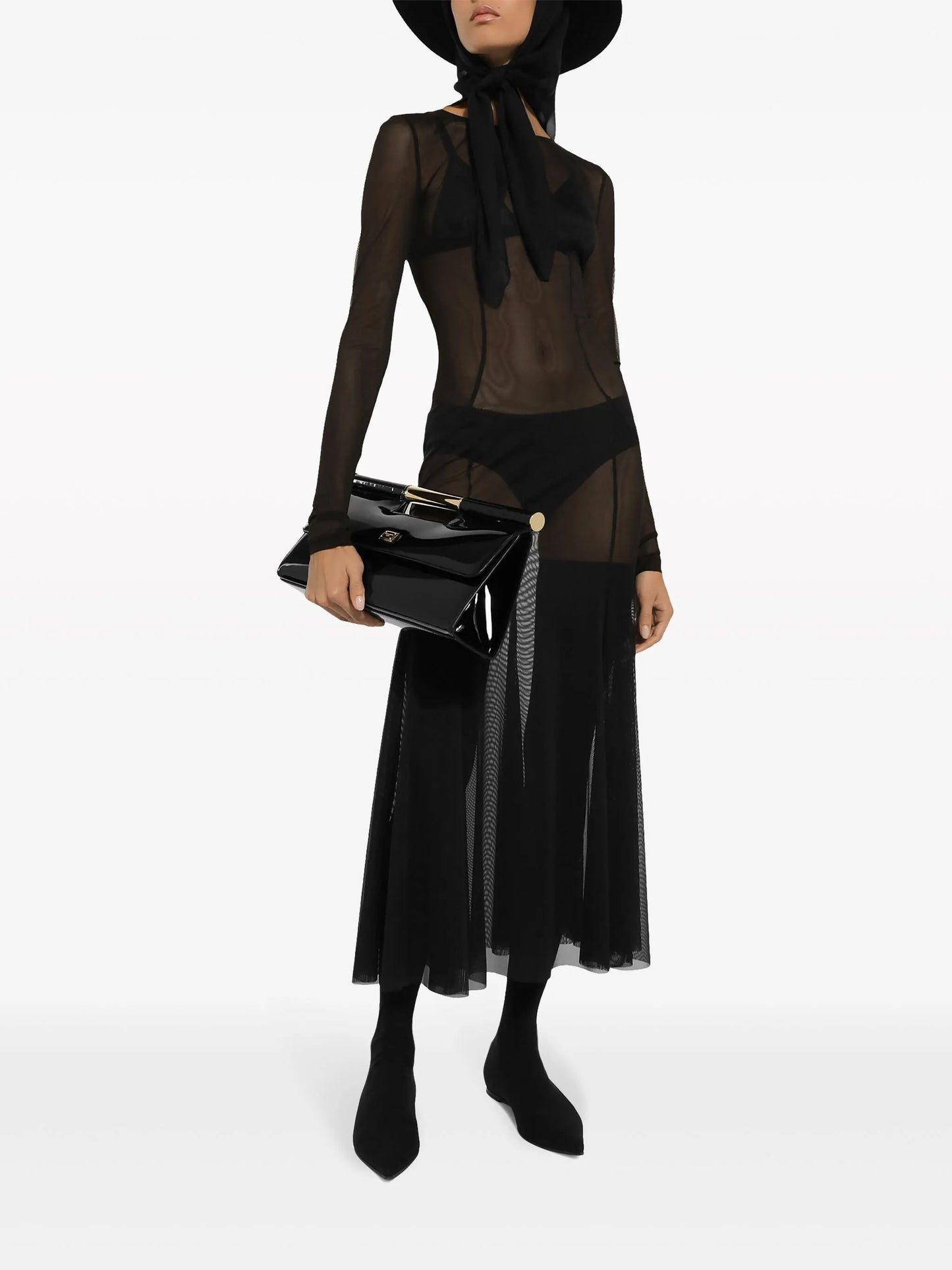 patent-leather clutch bag