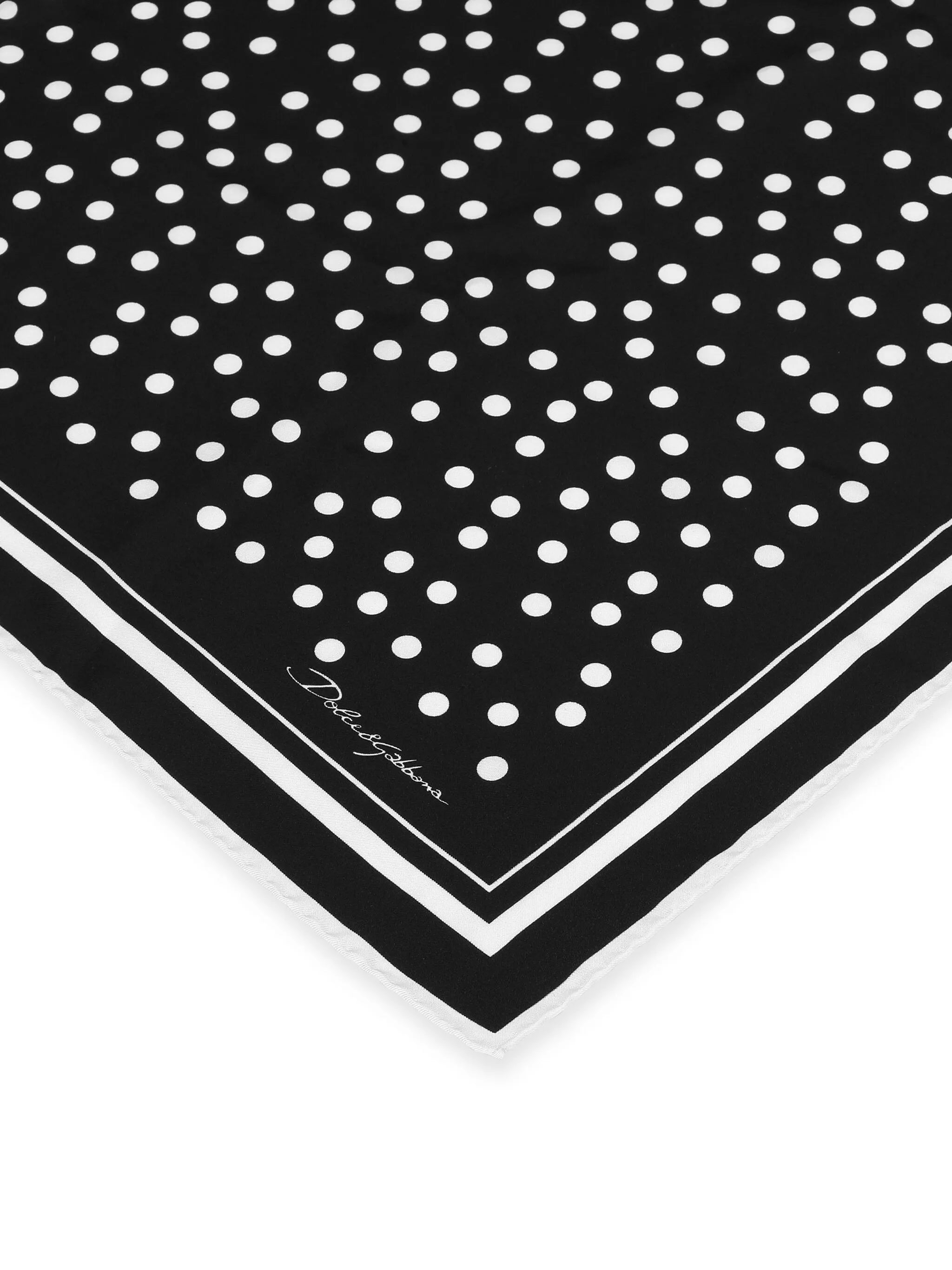 polka dot-print silk scarf