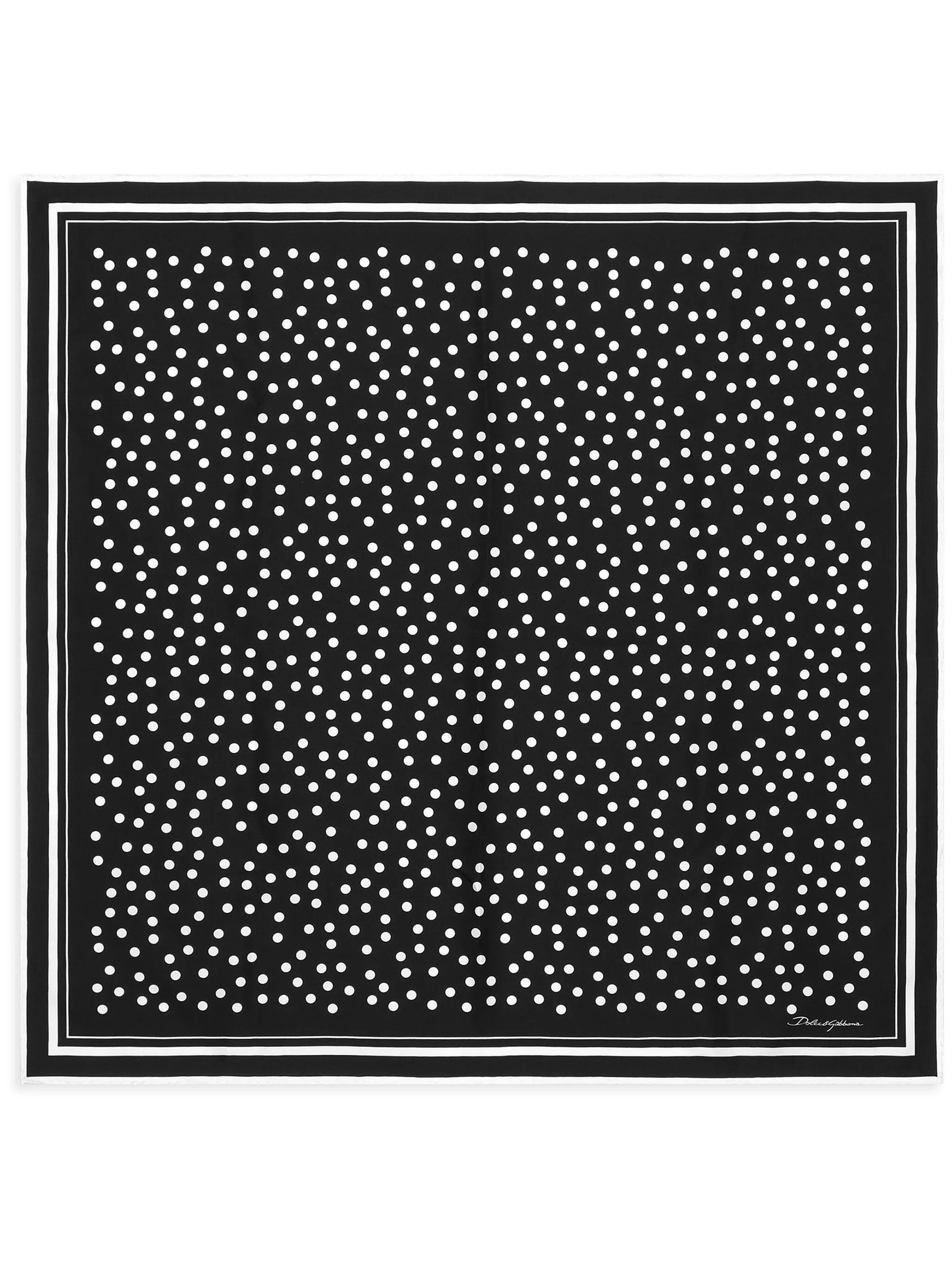 polka dot-print silk scarf