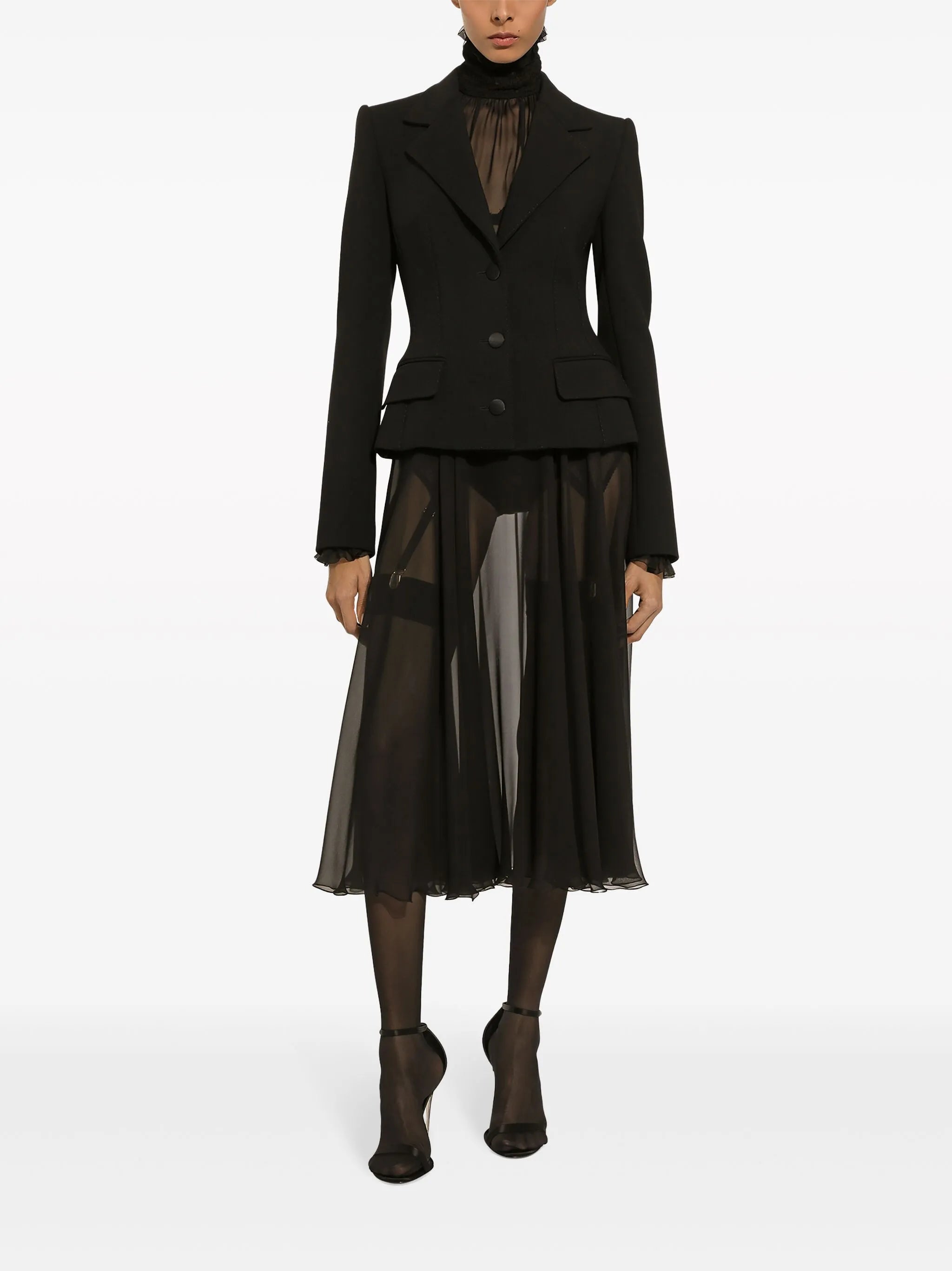 virgin wool-blend blazer