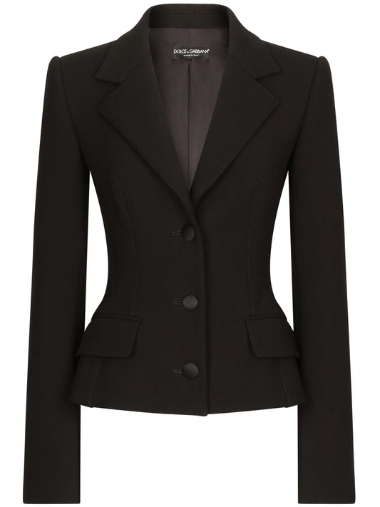 virgin wool-blend blazer