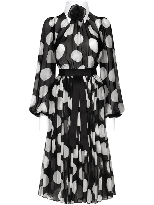 polka-dot print dress