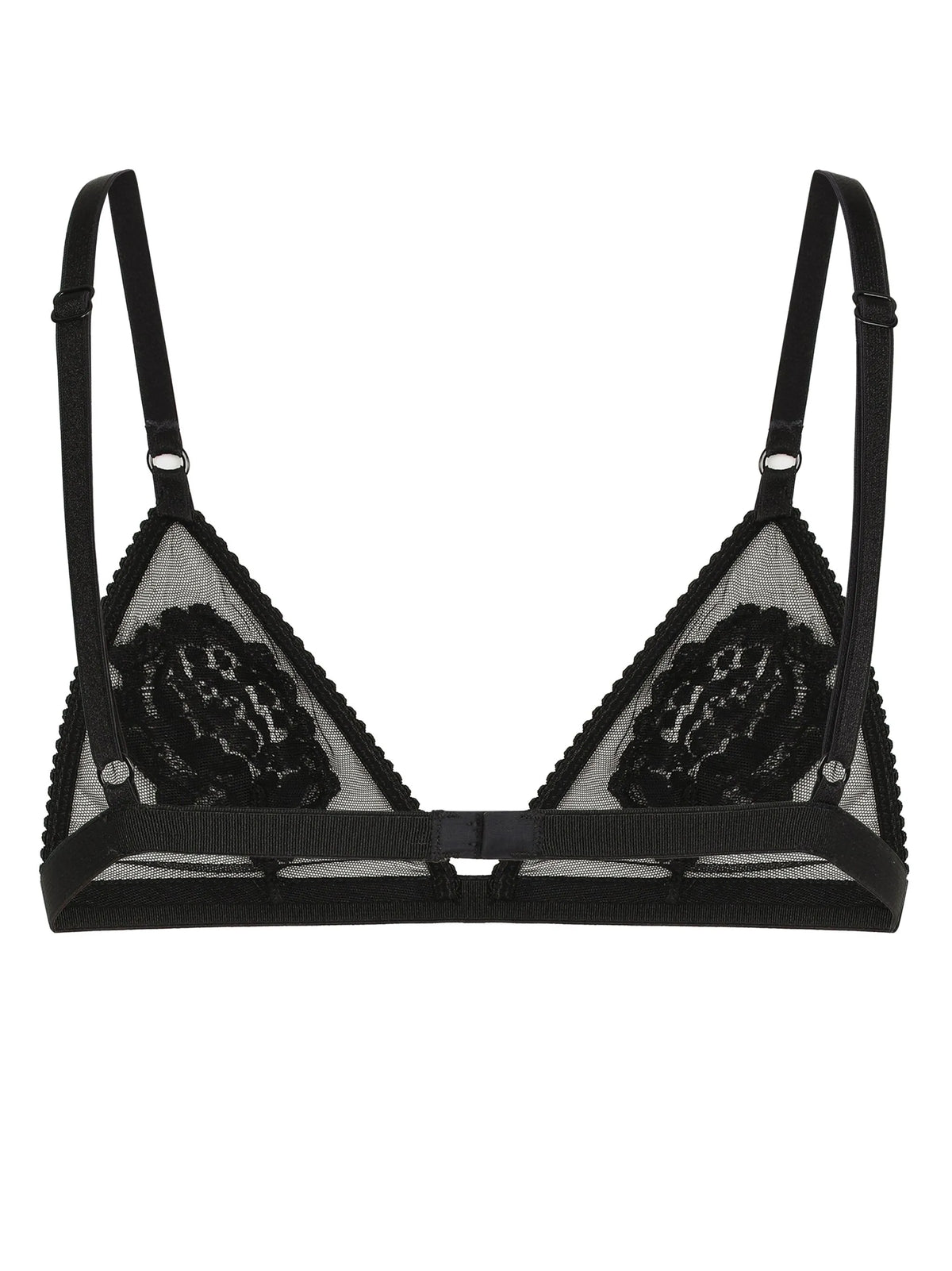 floral-motif triangle bra