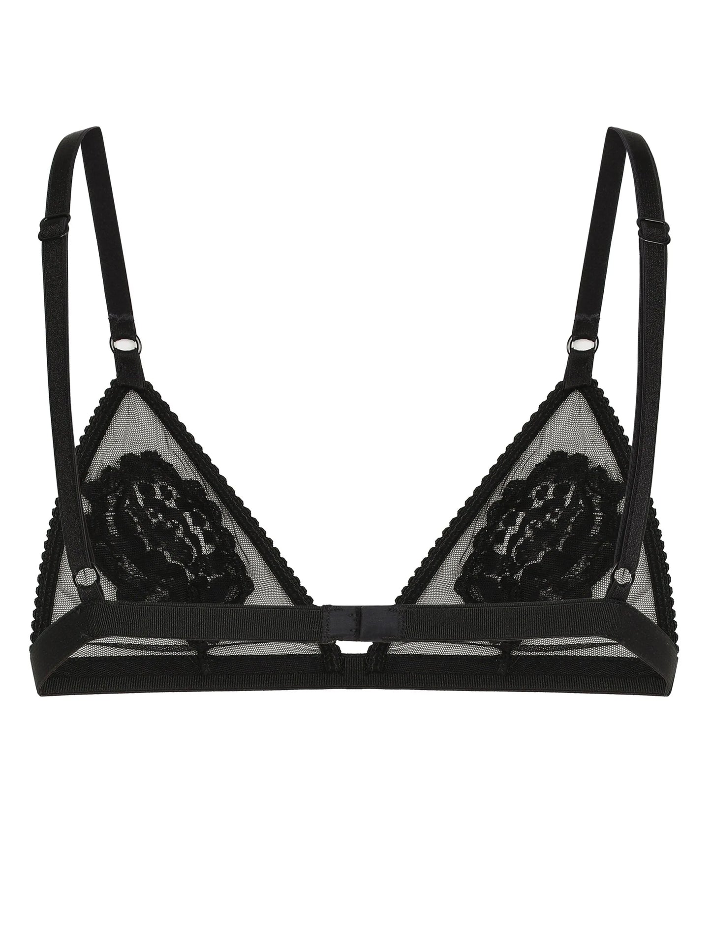 floral-motif triangle bra