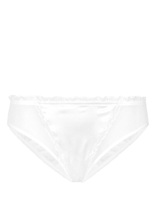 ruffle-trim stretch-silk briefs