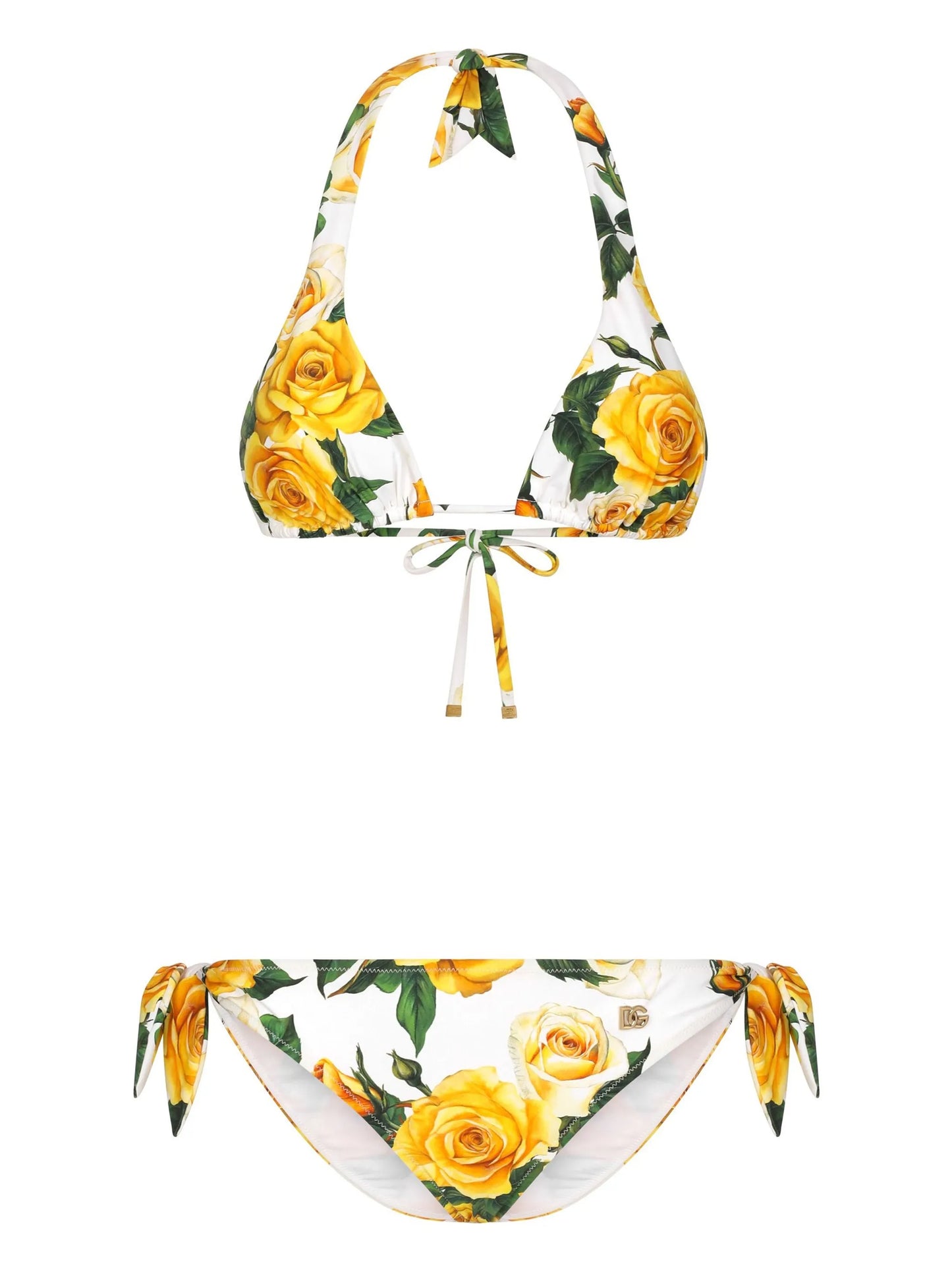 Yellow Rose triangle bikini set