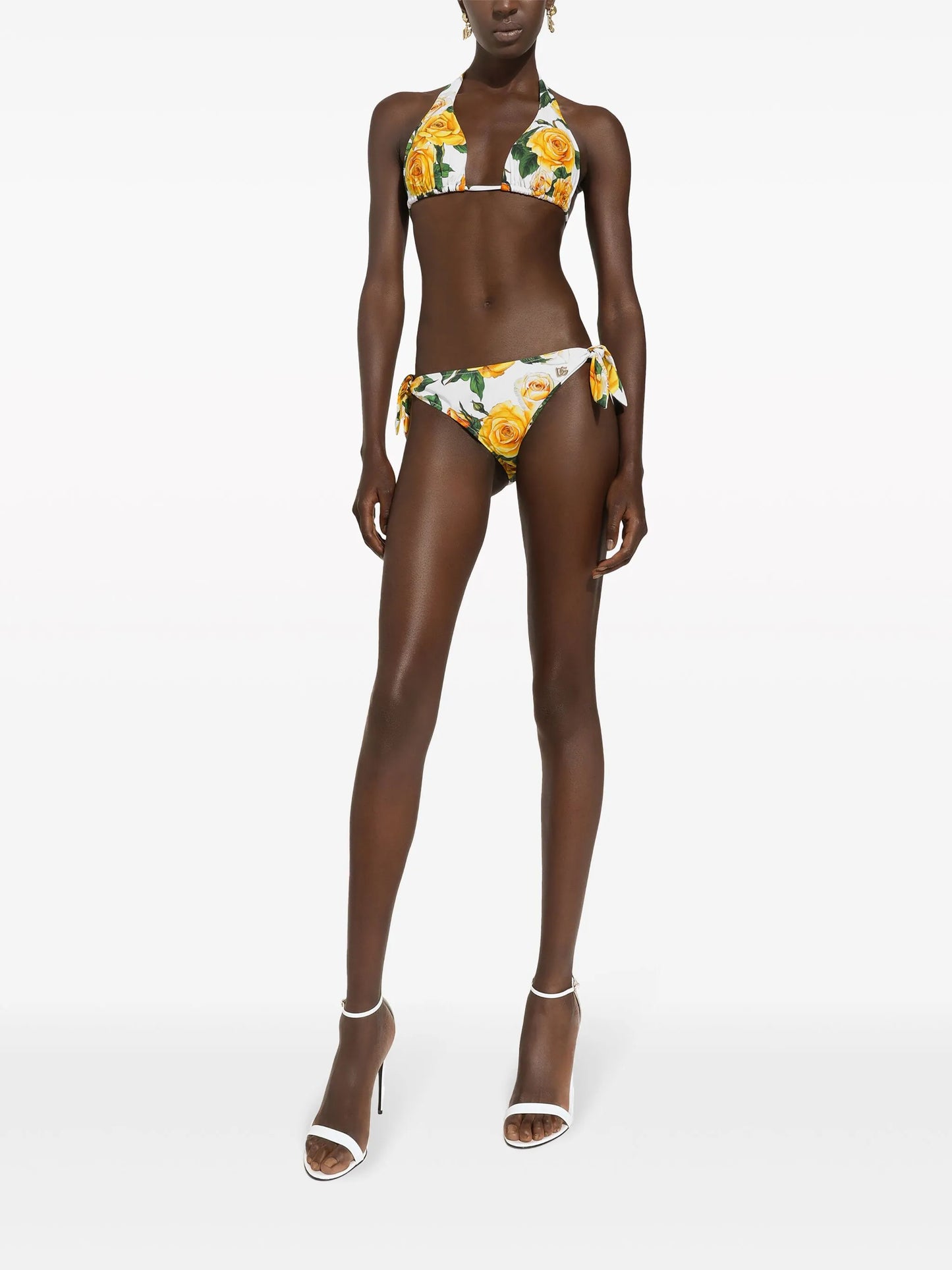 Yellow Rose triangle bikini set