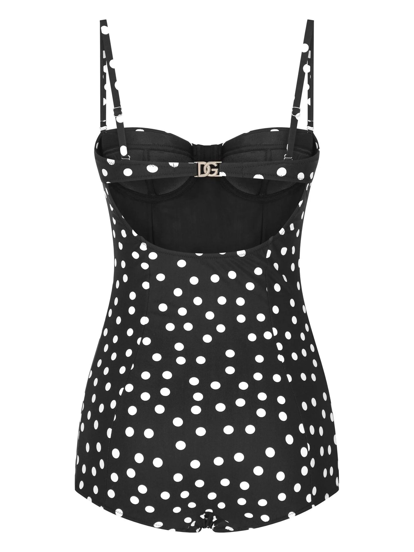 polka-dot balconette swimsuit