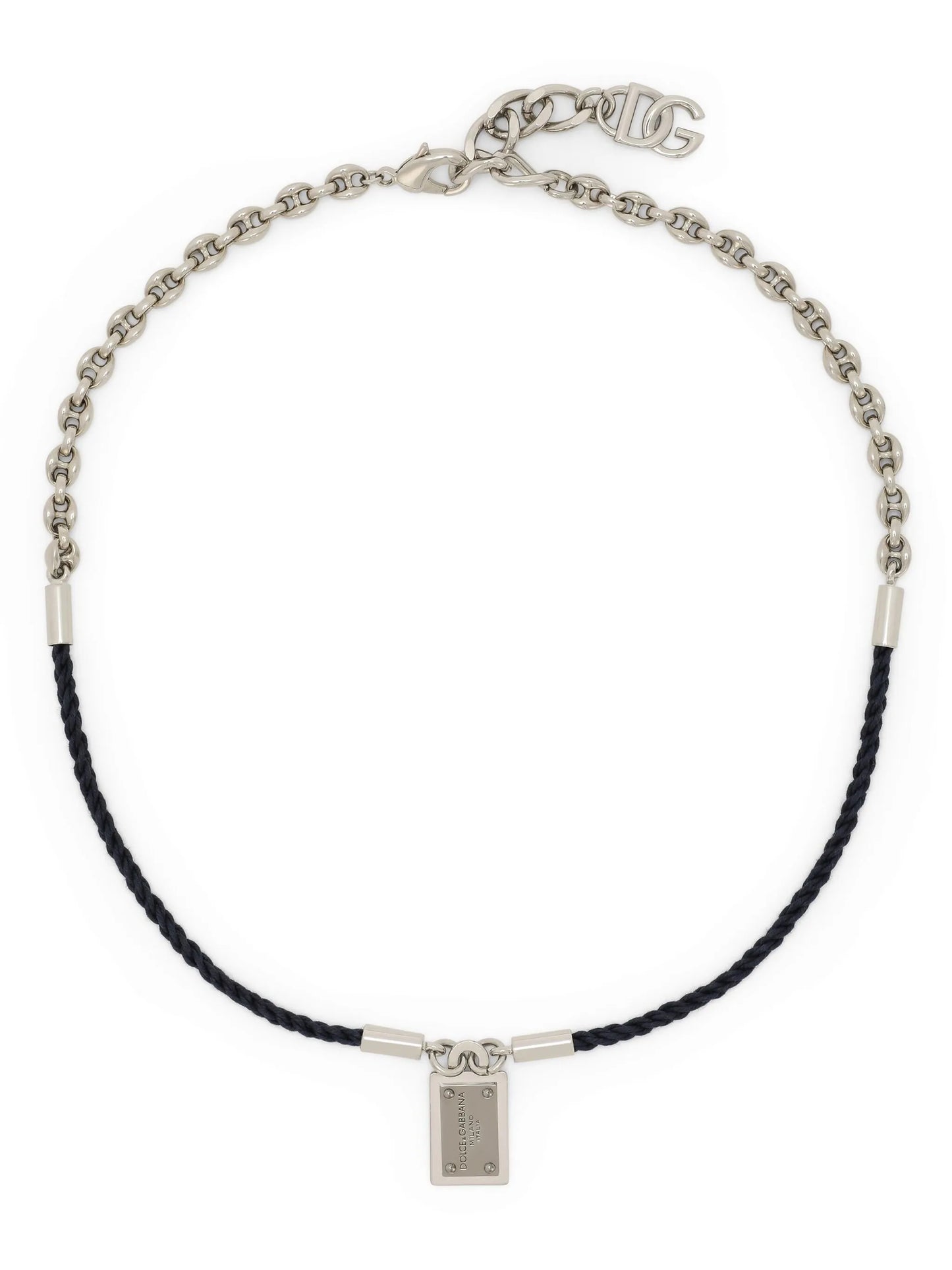 logo-engraved statement-pendant necklace