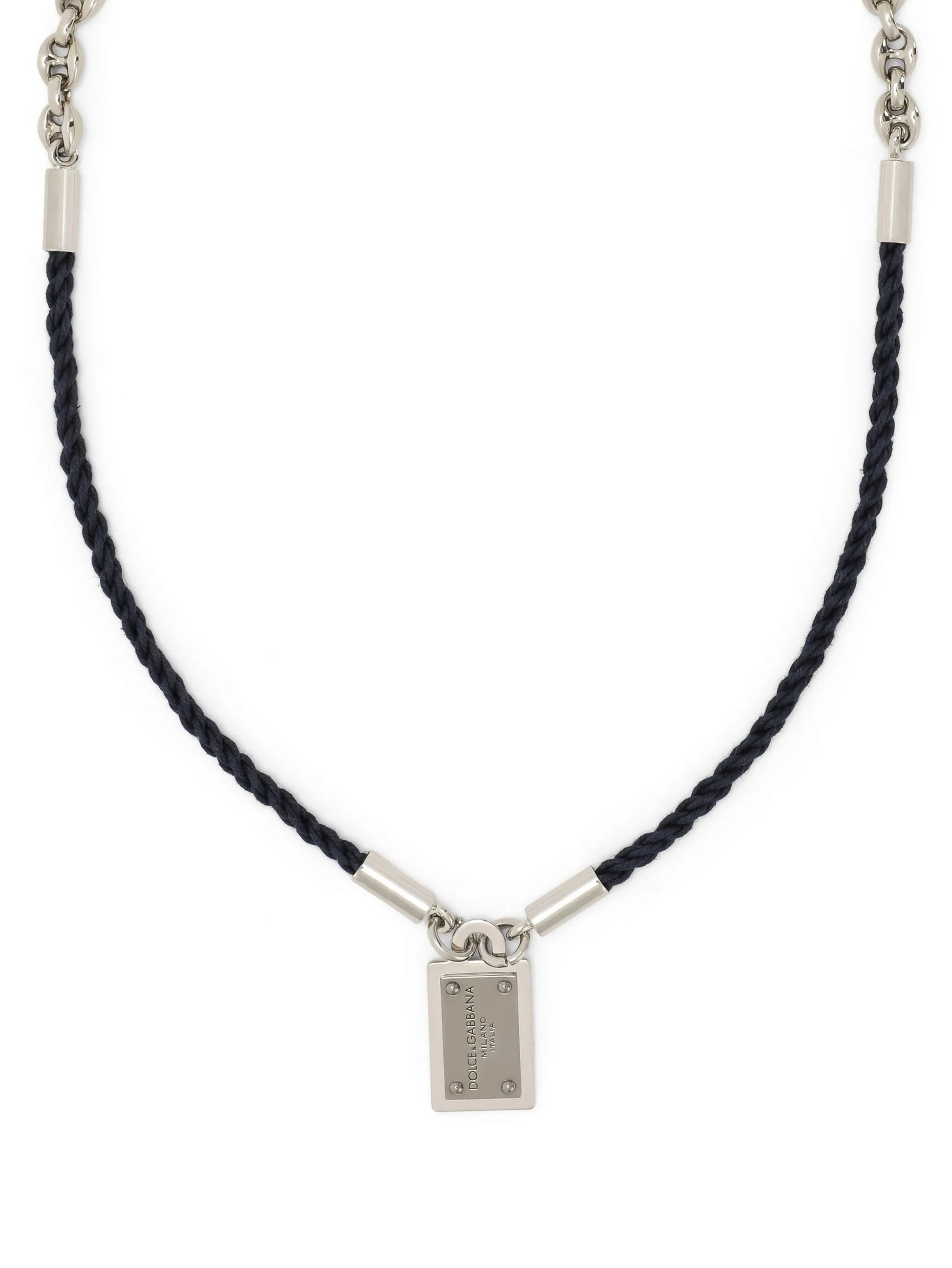 logo-engraved statement-pendant necklace