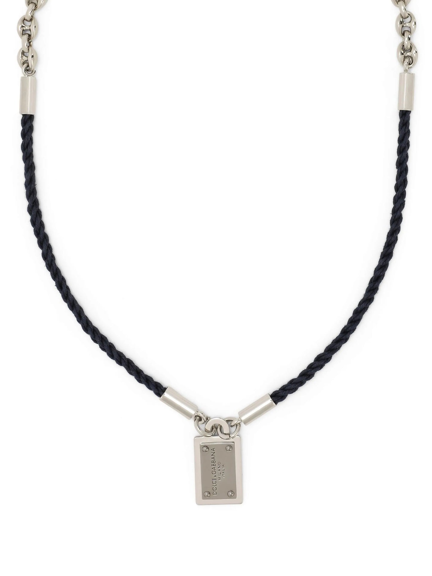 logo-engraved statement-pendant necklace