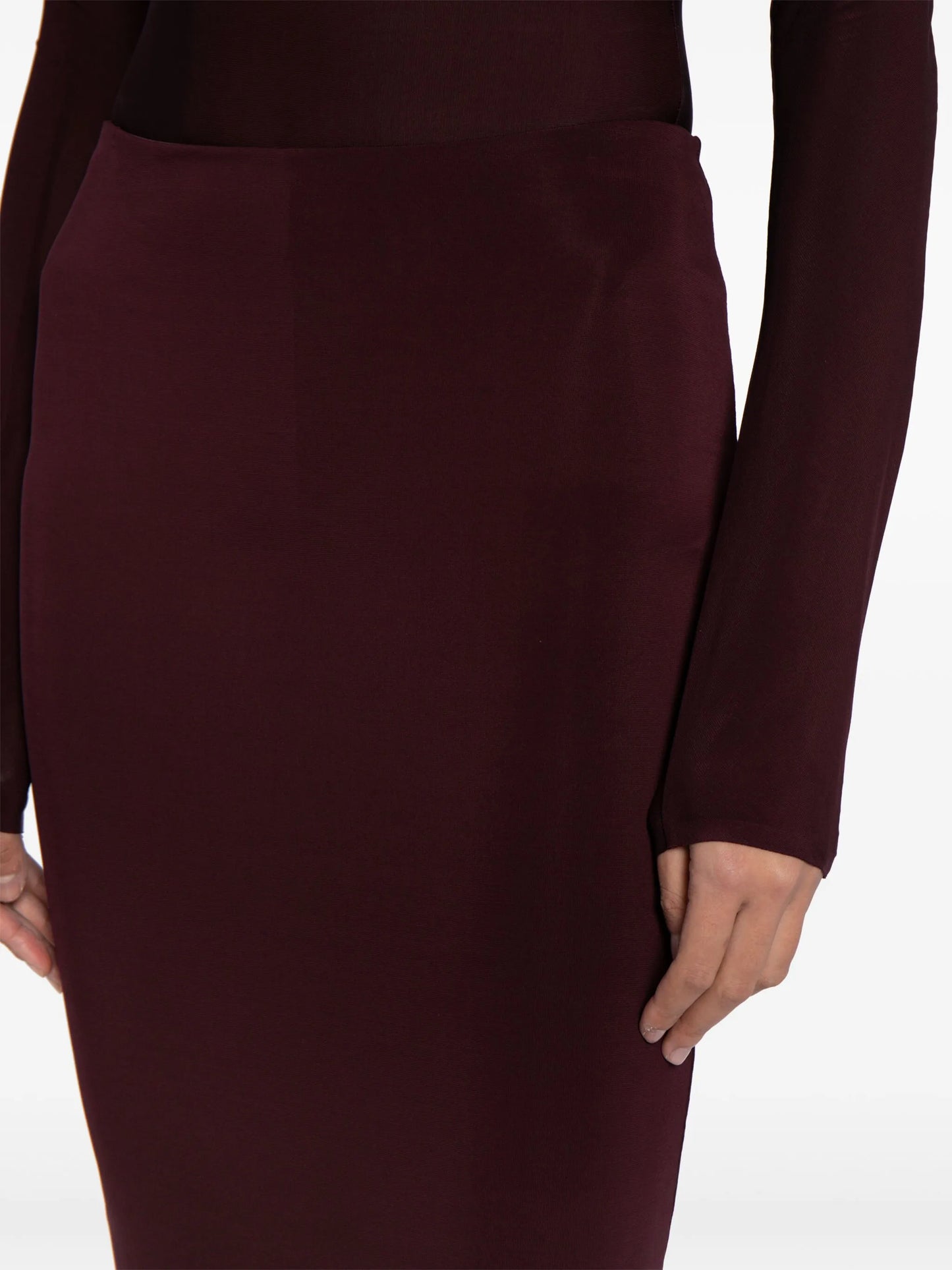 layered skirt trousers
