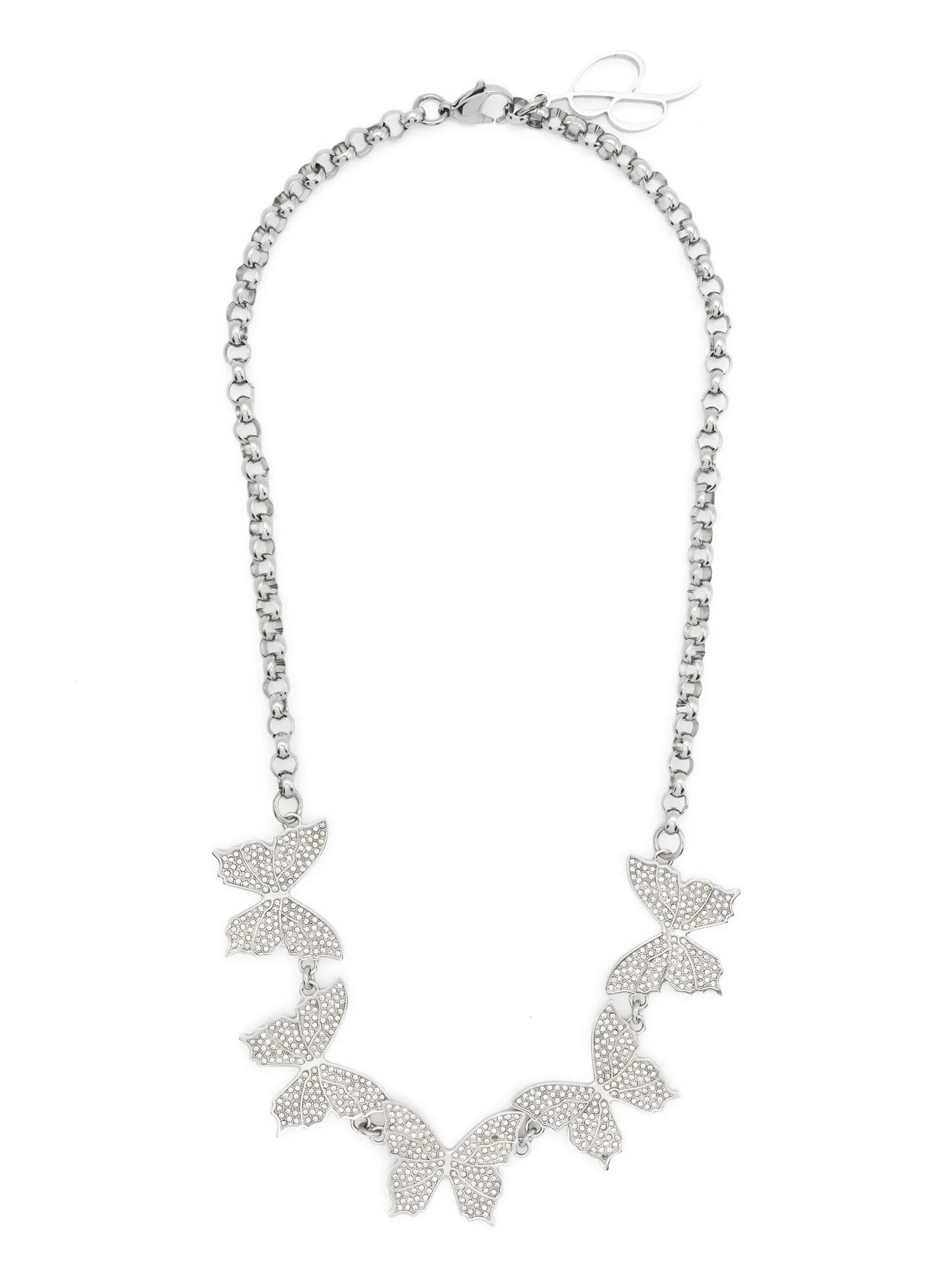 crystal-embellished butterfly-charms necklace