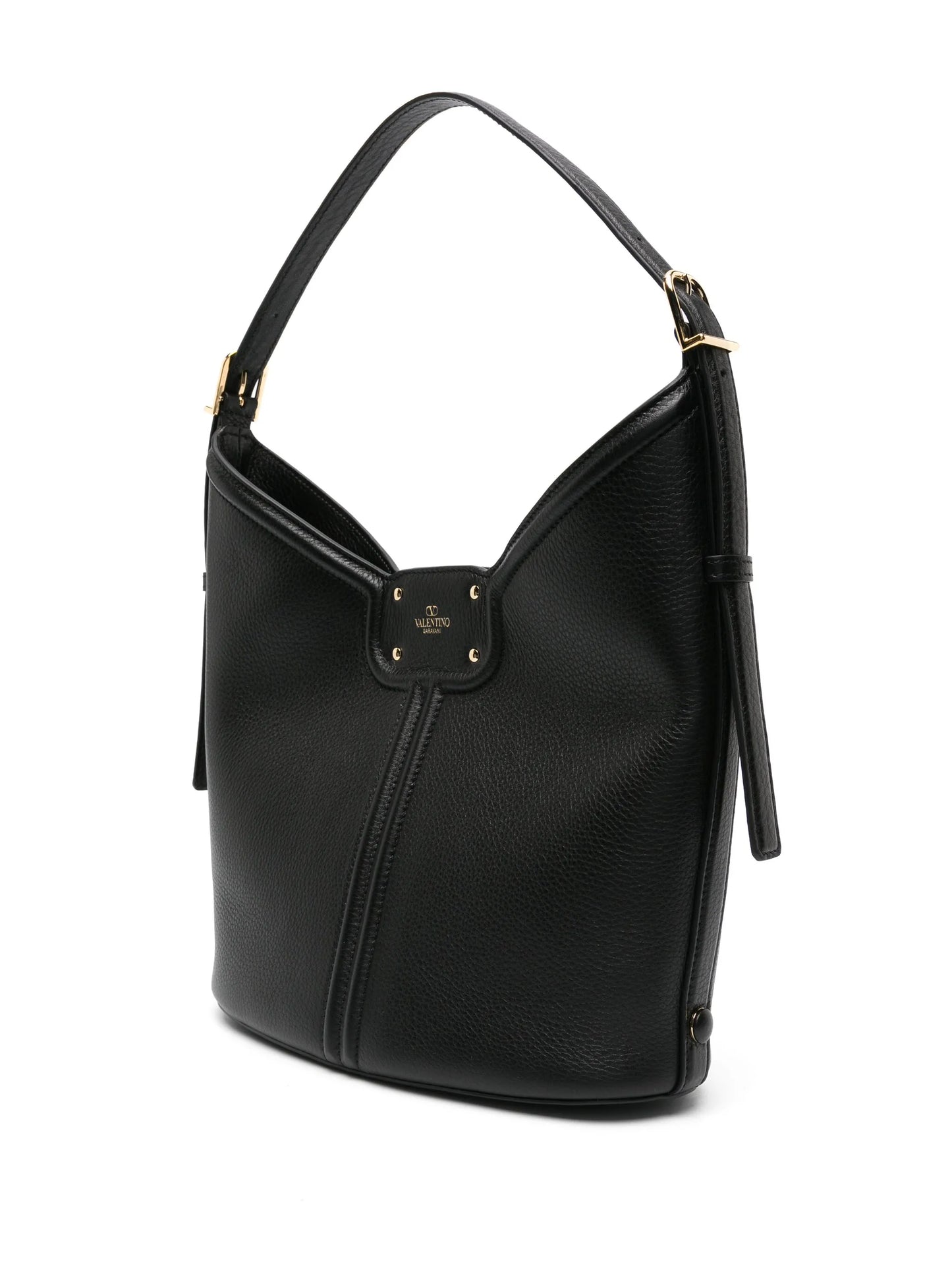 VLogo leather shoulder bag