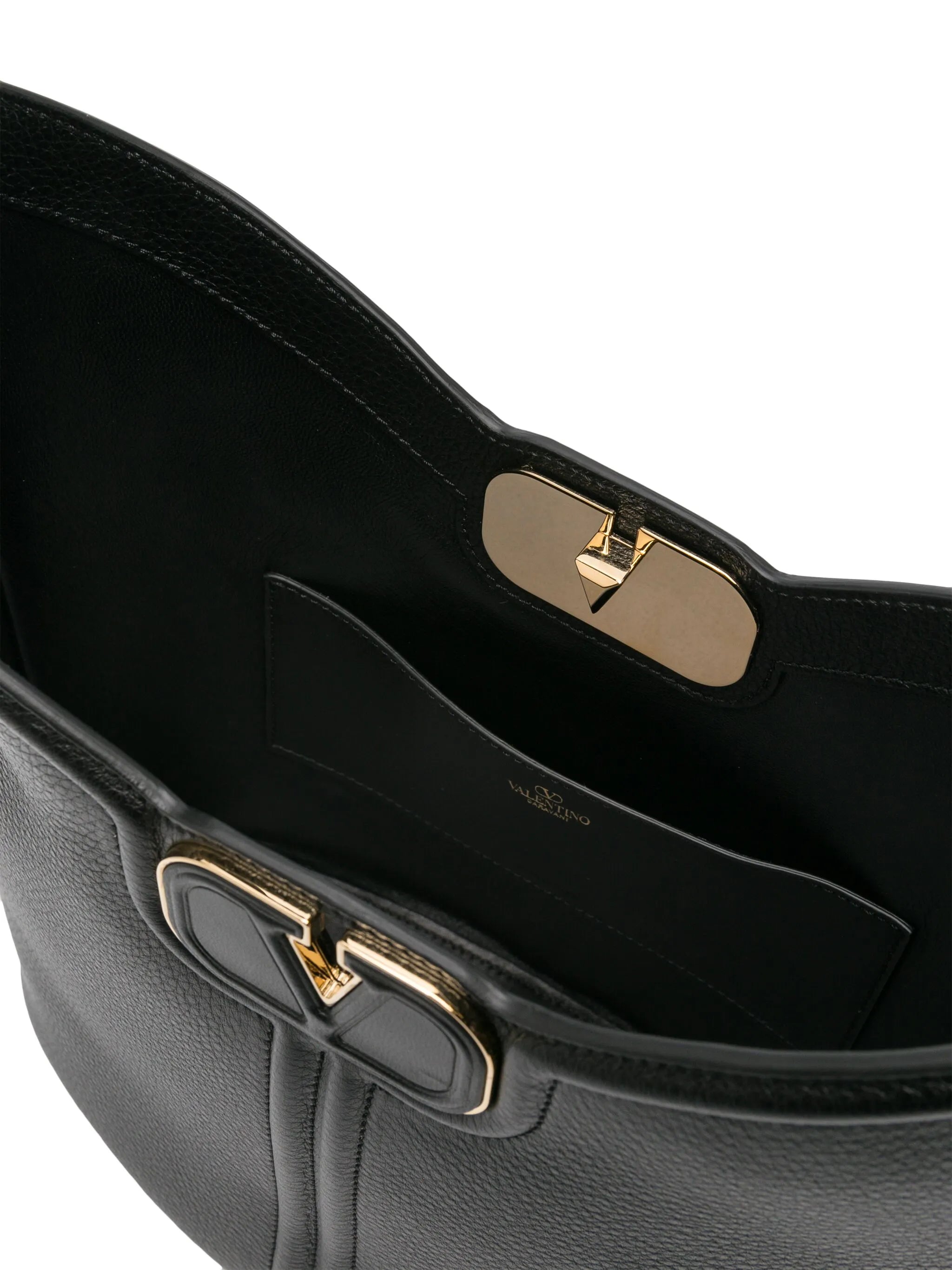 VLogo leather shoulder bag