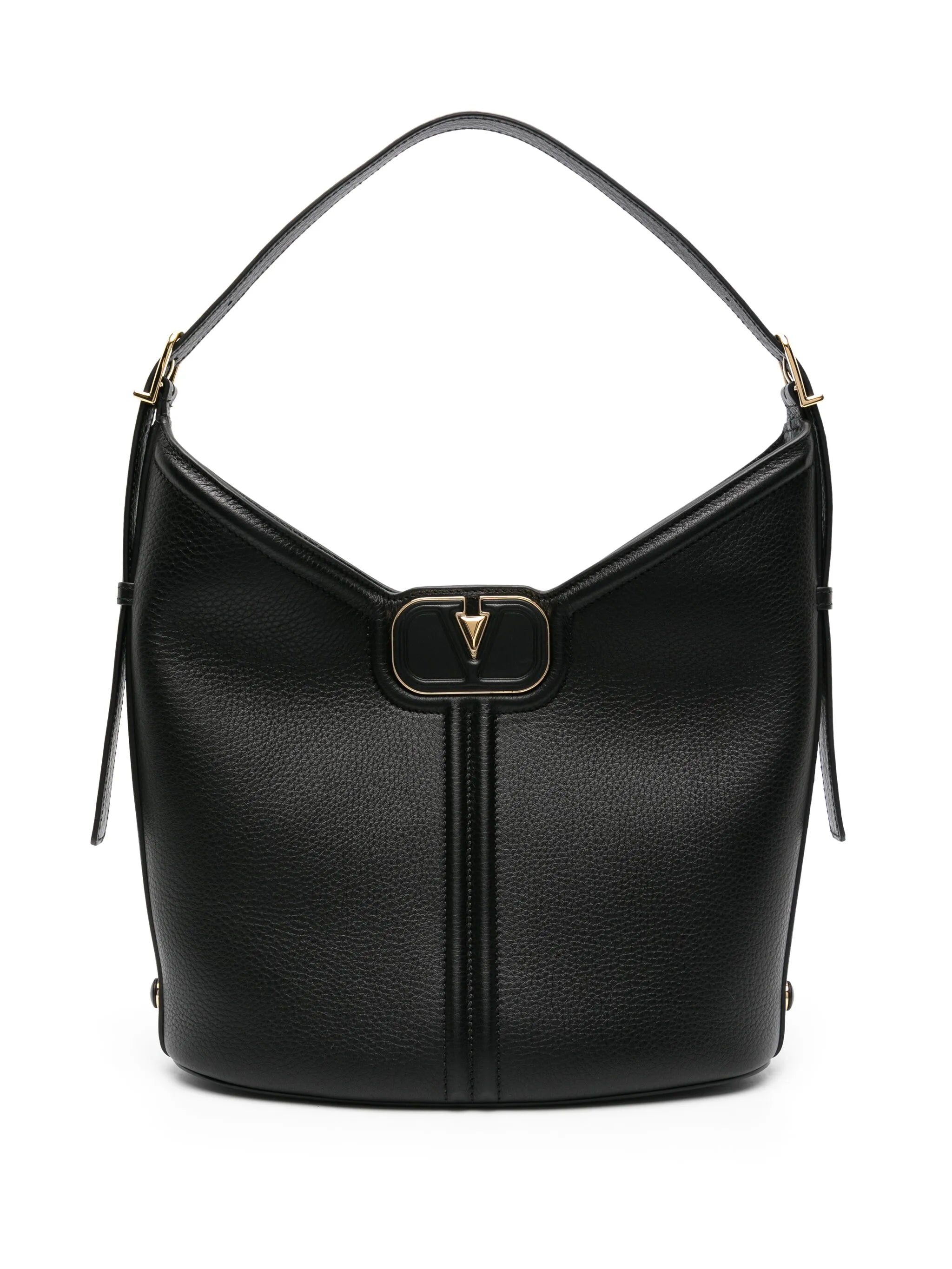 VLogo leather shoulder bag