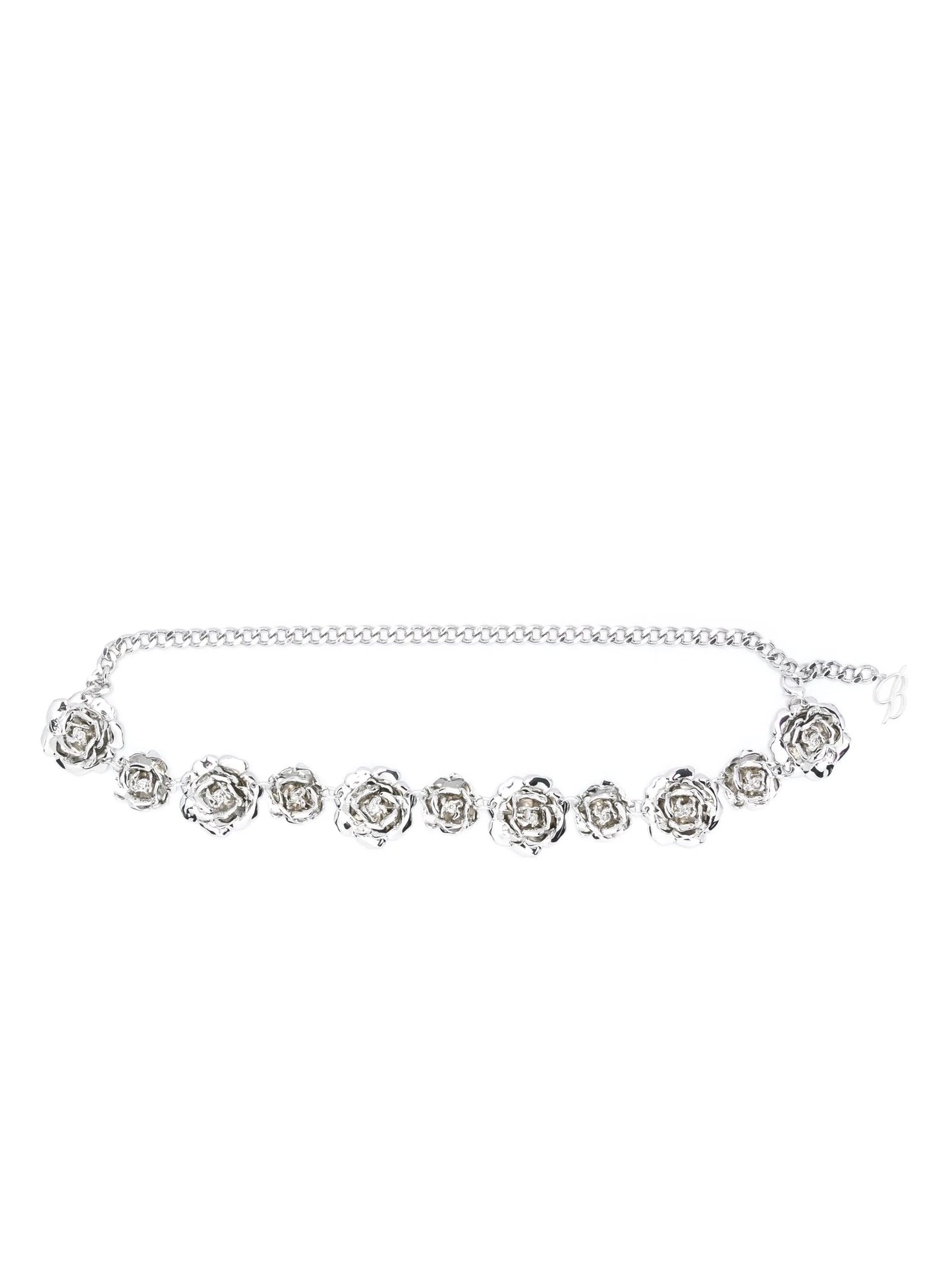 rose-motif curb-chain belt
