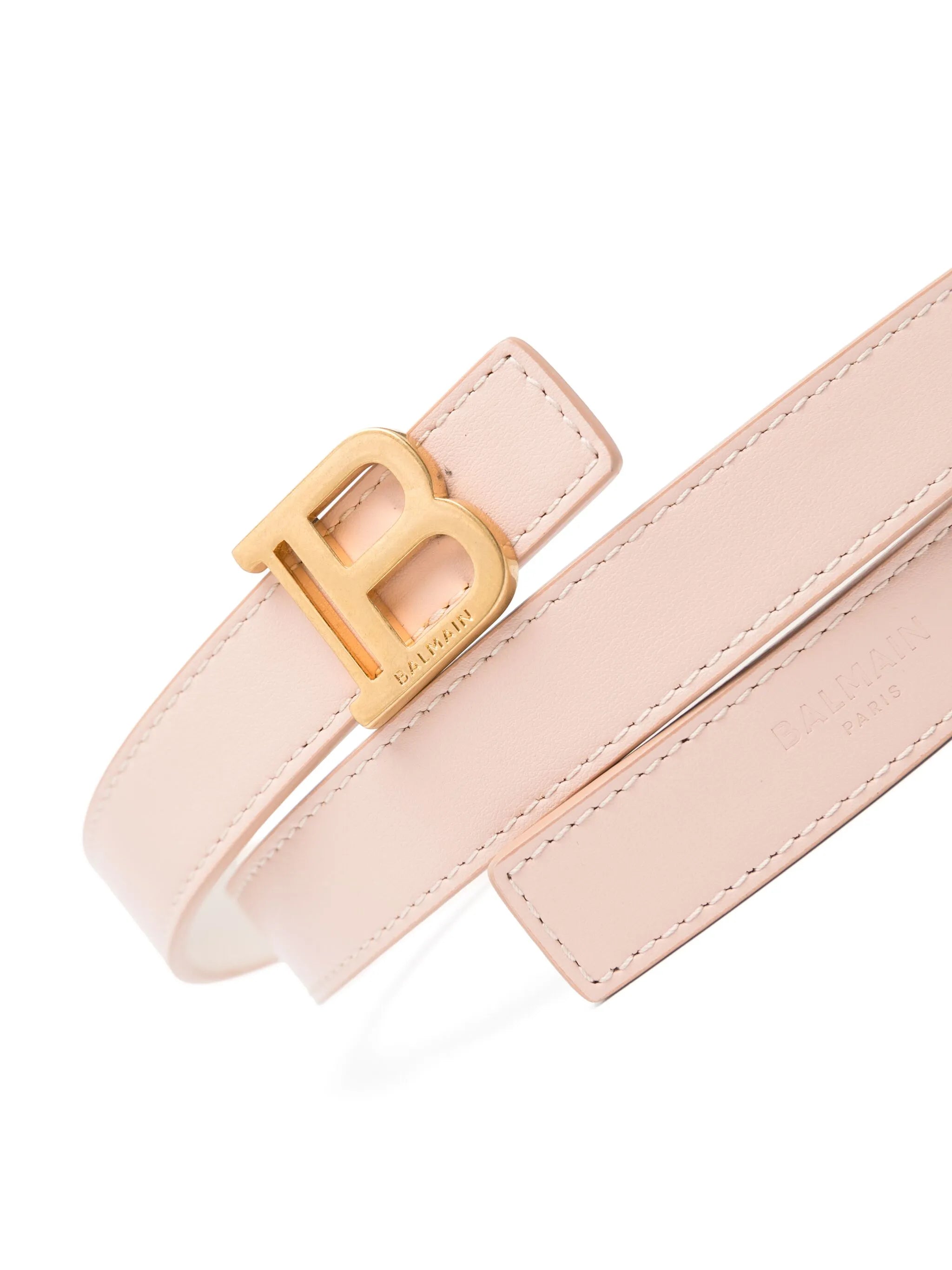 logo-buckle reversible leather belt