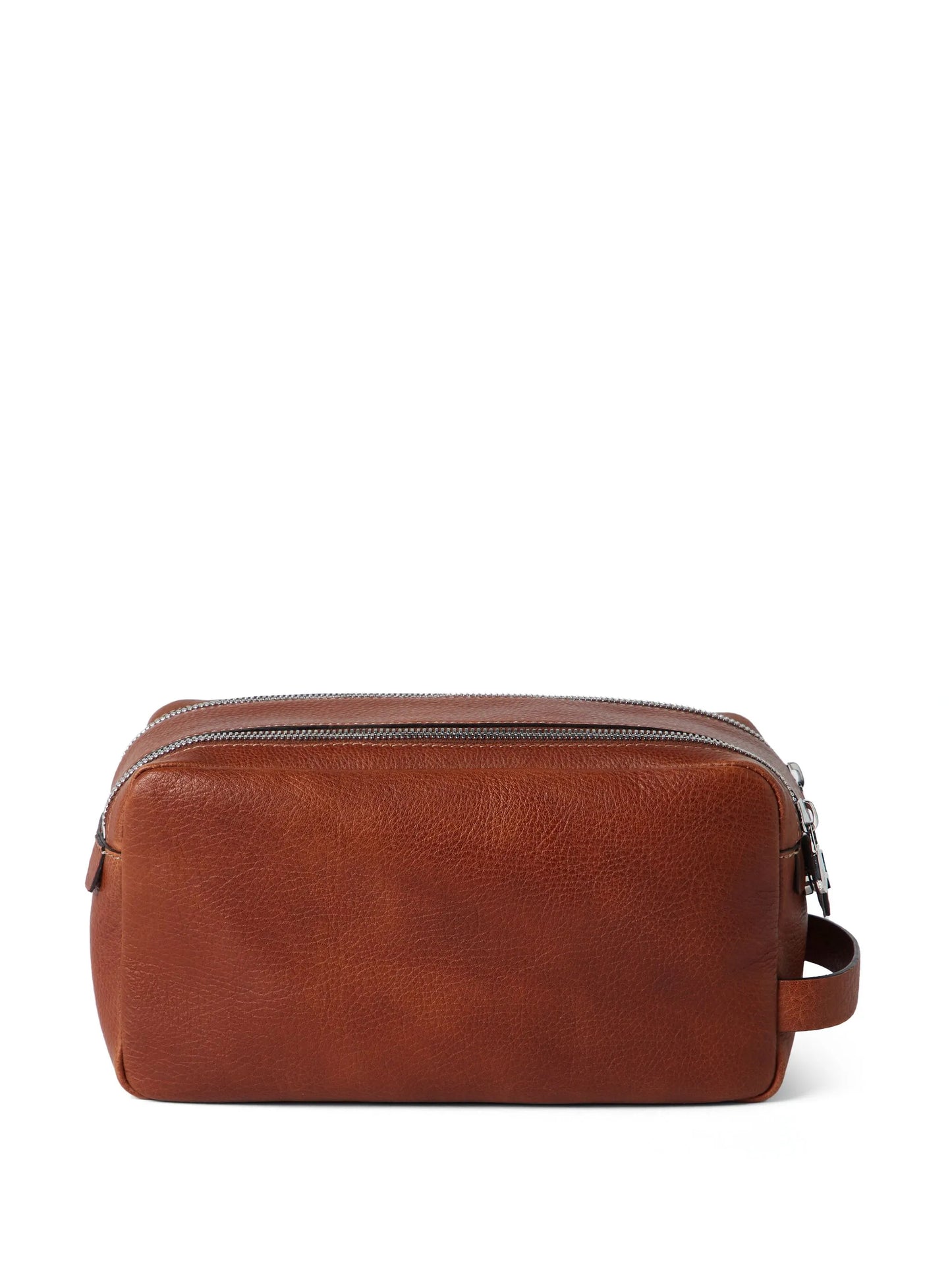 grained-leather wash bag